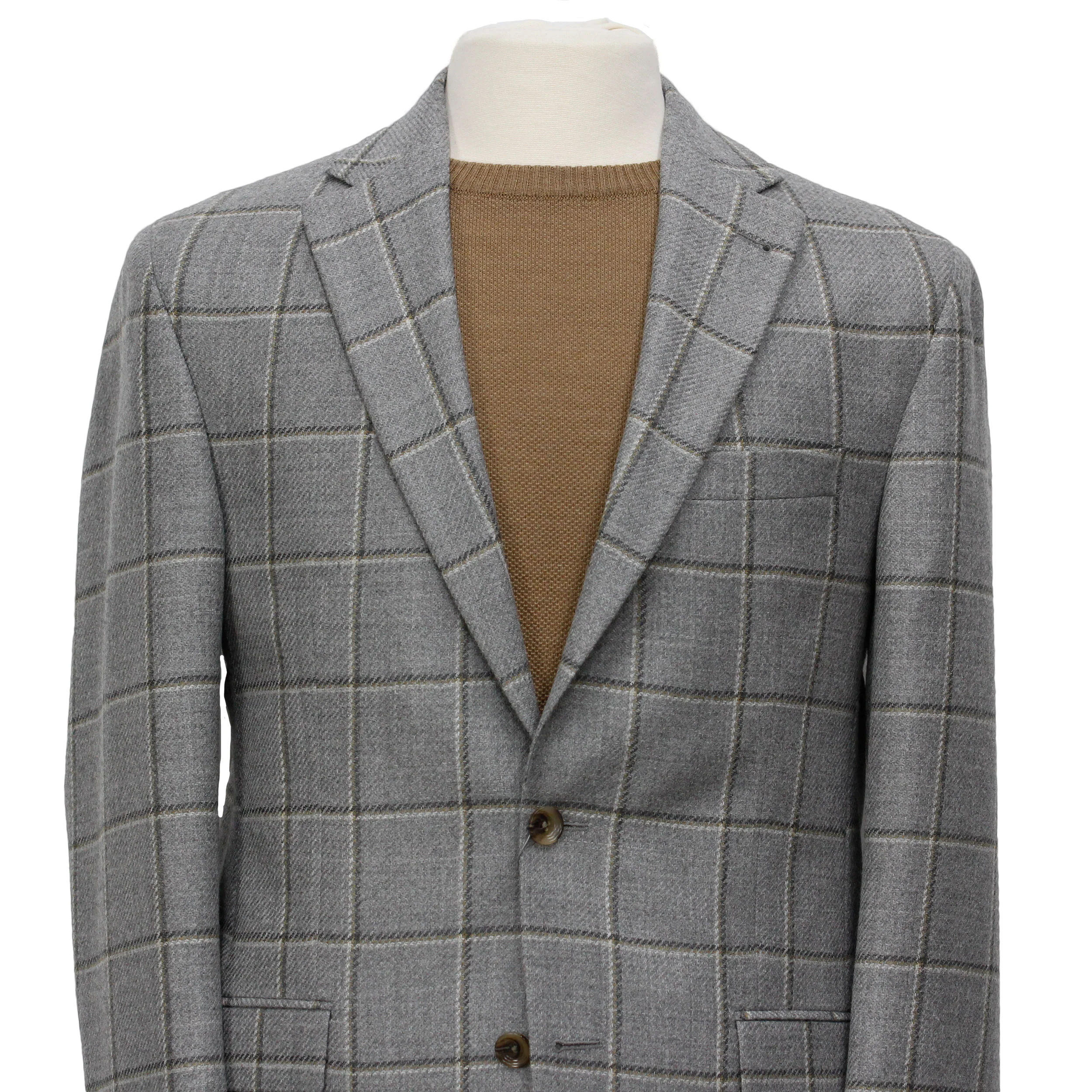 Gray Check Unconstructed Midland Contemporary Fit Sport Jacket - Jack Victor - Image 5