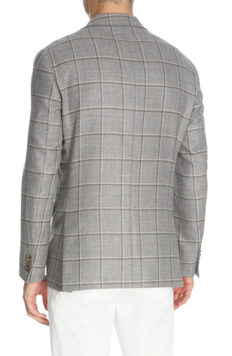 Gray Check Unconstructed Midland Contemporary Fit Sport Jacket - Jack Victor - Image 8