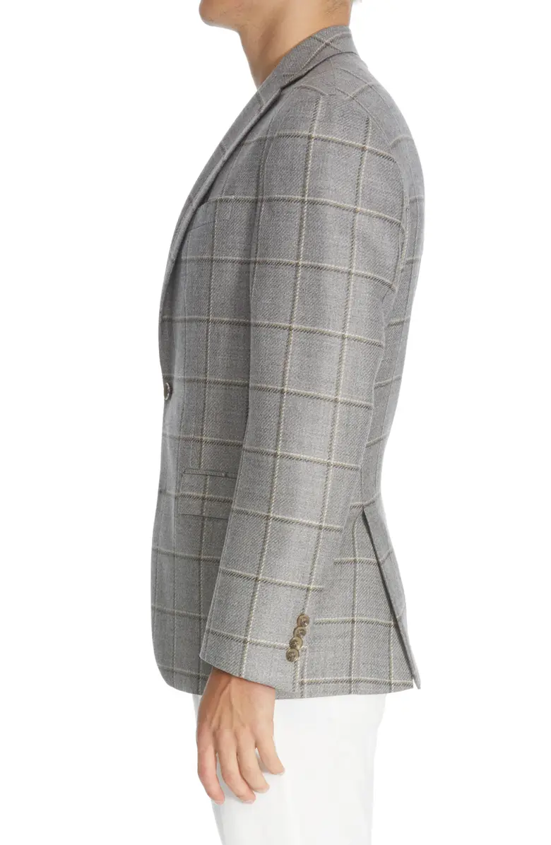 Gray Check Unconstructed Midland Contemporary Fit Sport Jacket - Jack Victor - Image 9