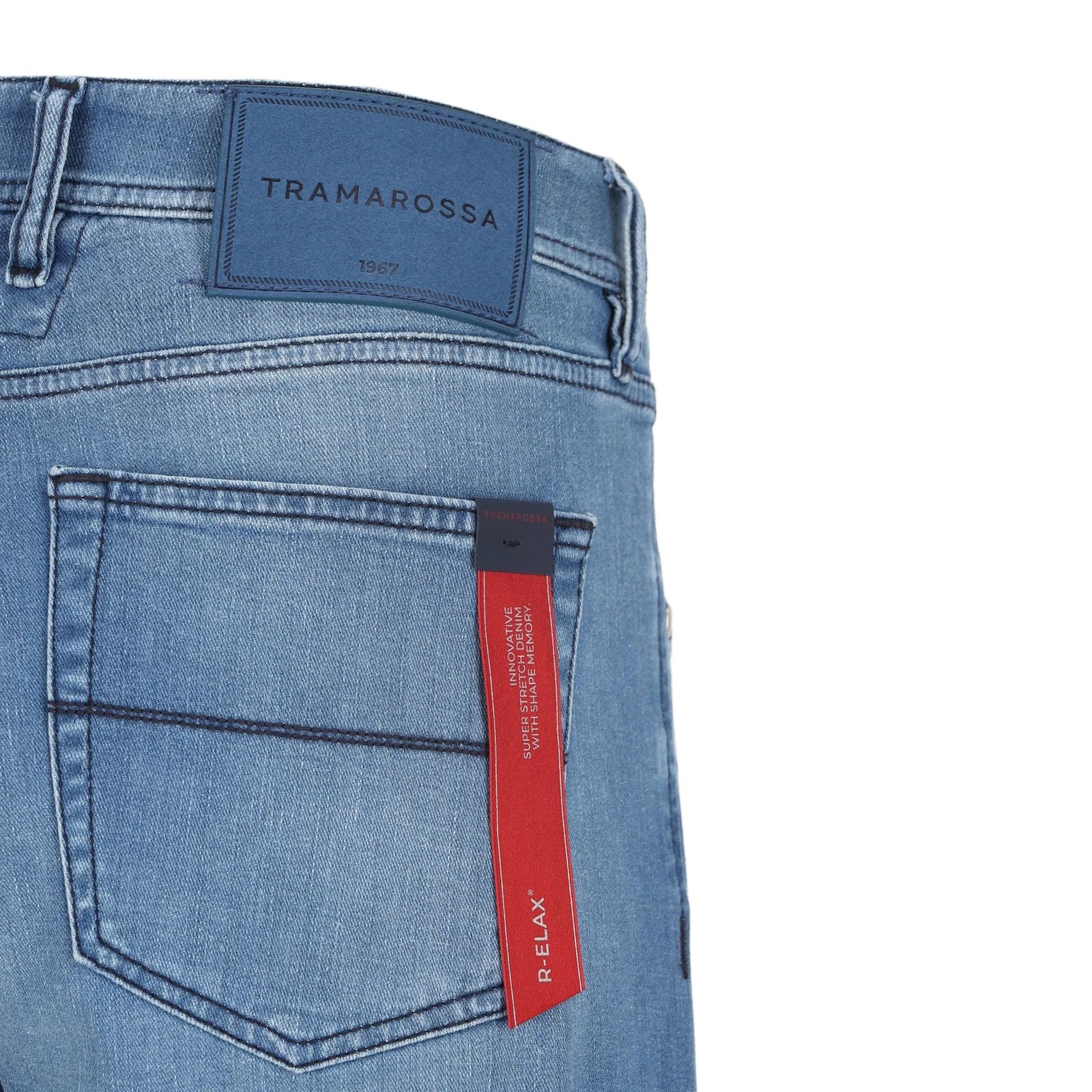 Azure Used R-Elax Michelangelo Modern Fit Super-Stretch Denim - TRAMAROSSA - Image 4