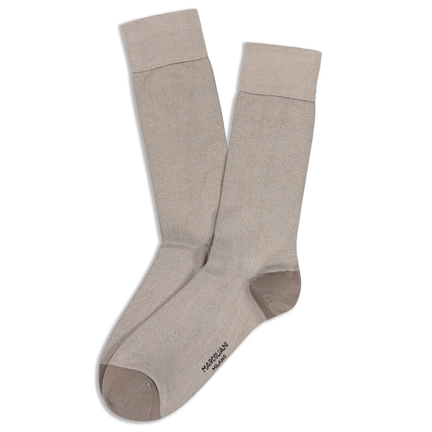 Beige Classic Plain Fresh of Modal Mid-Calf Socks - Marcoliani