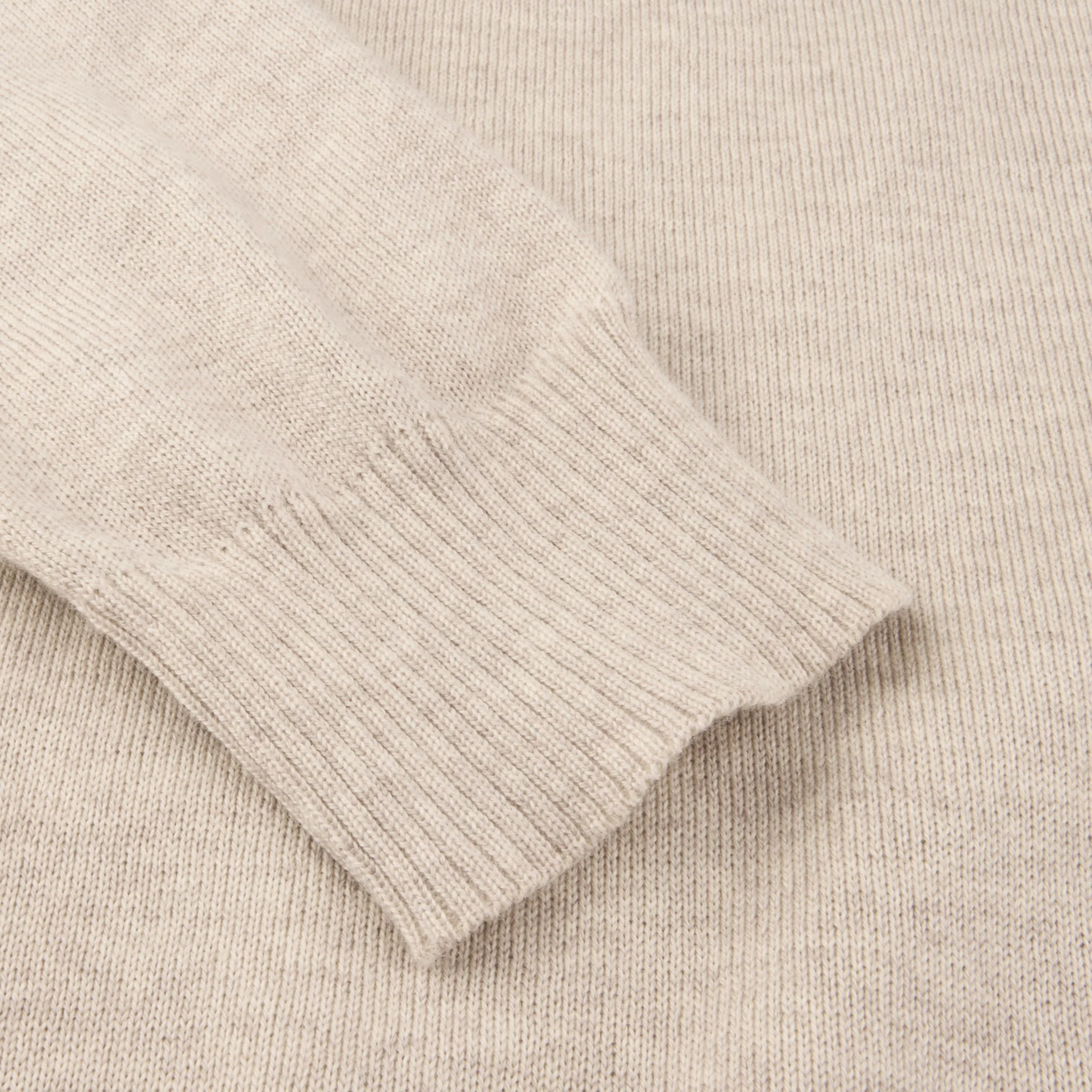 Beige Merino Wool Knit Polo Shirt - Stenströms - Image 4