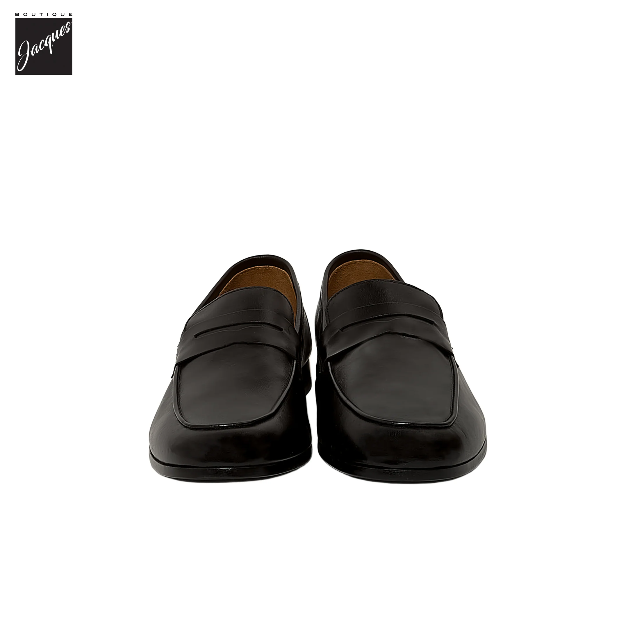 Black Smooth Leather Water-Resistant Jon Penny Loafers - AQUATALIA - Image 3
