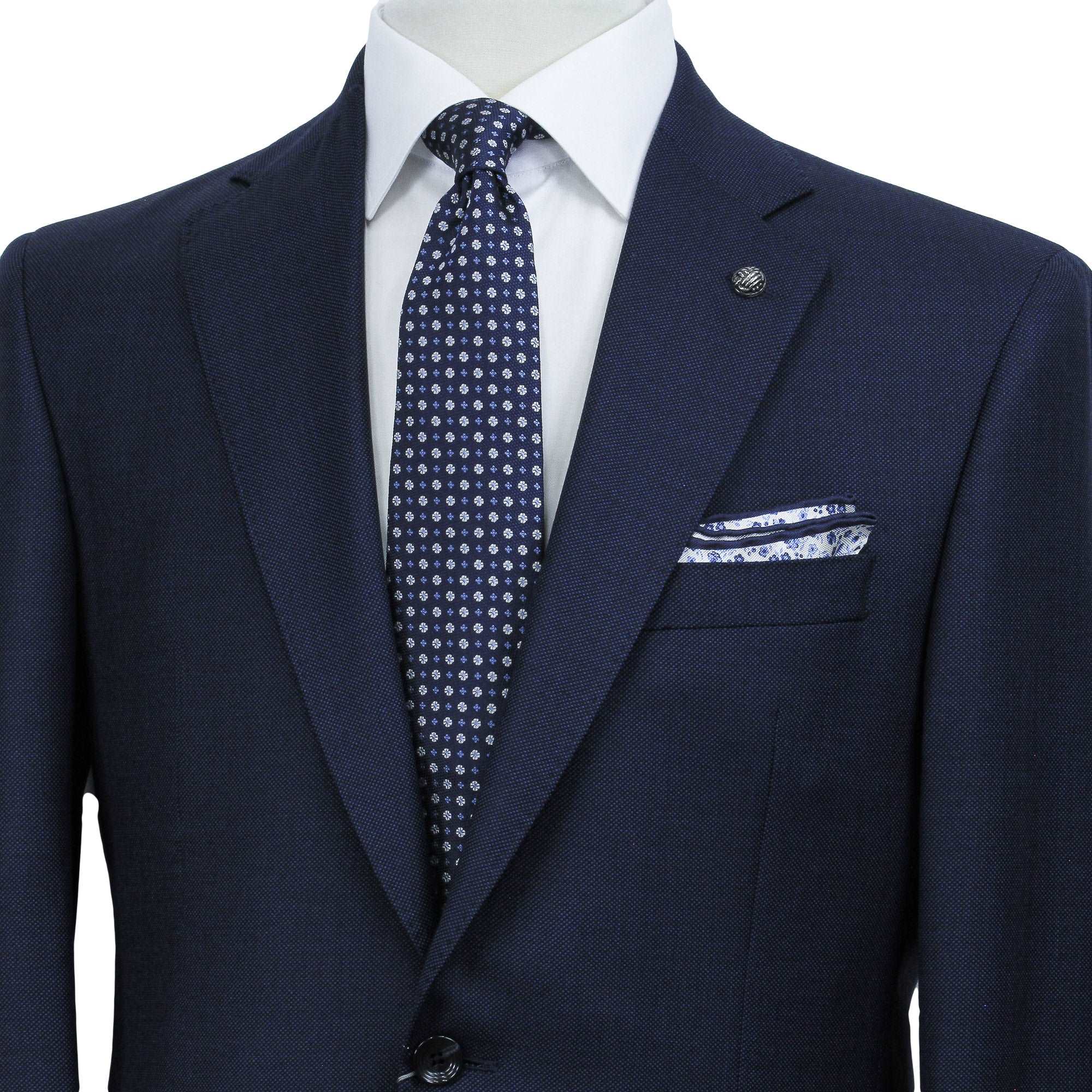 Blue Birdseye Drago Wool Esprit Modern Fit Suit - Jack Victor - Image 4