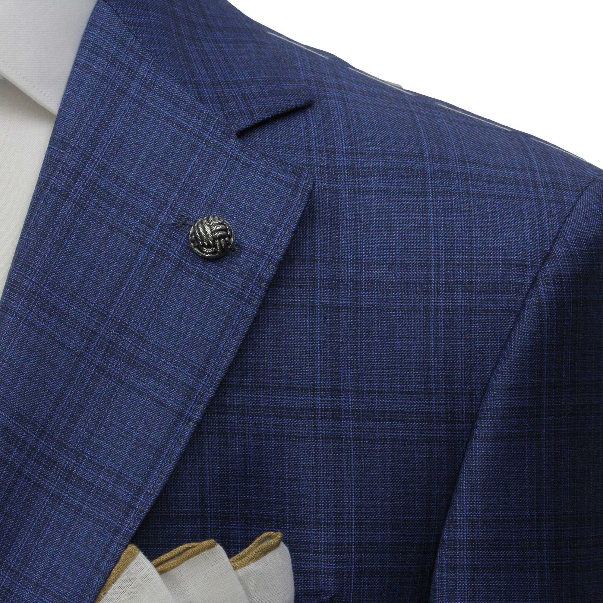 Blue Check Super 150's Wool Essence Modern Fit Suit - Jack Victor 1913 - Image 3