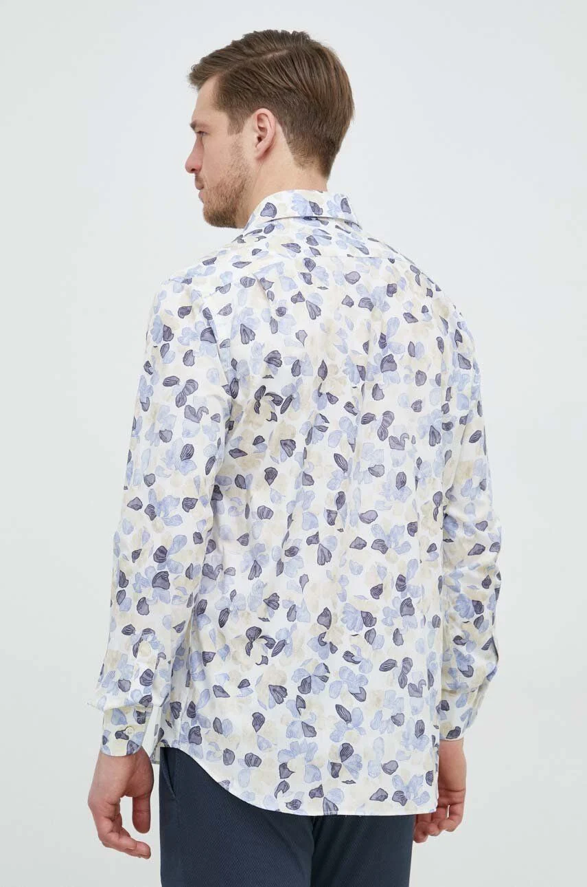 Blue Floral Poplin Casual Shirt - Paul & Shark - Image 3
