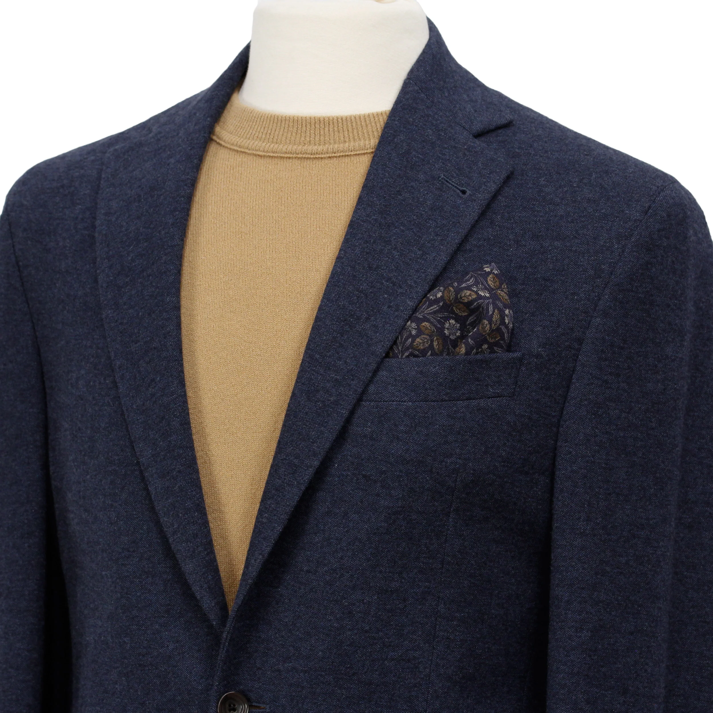 Blue Pure Knitted Cashmere Darwin Contemporary Fit Sport Jacket - Jack Victor - Image 4