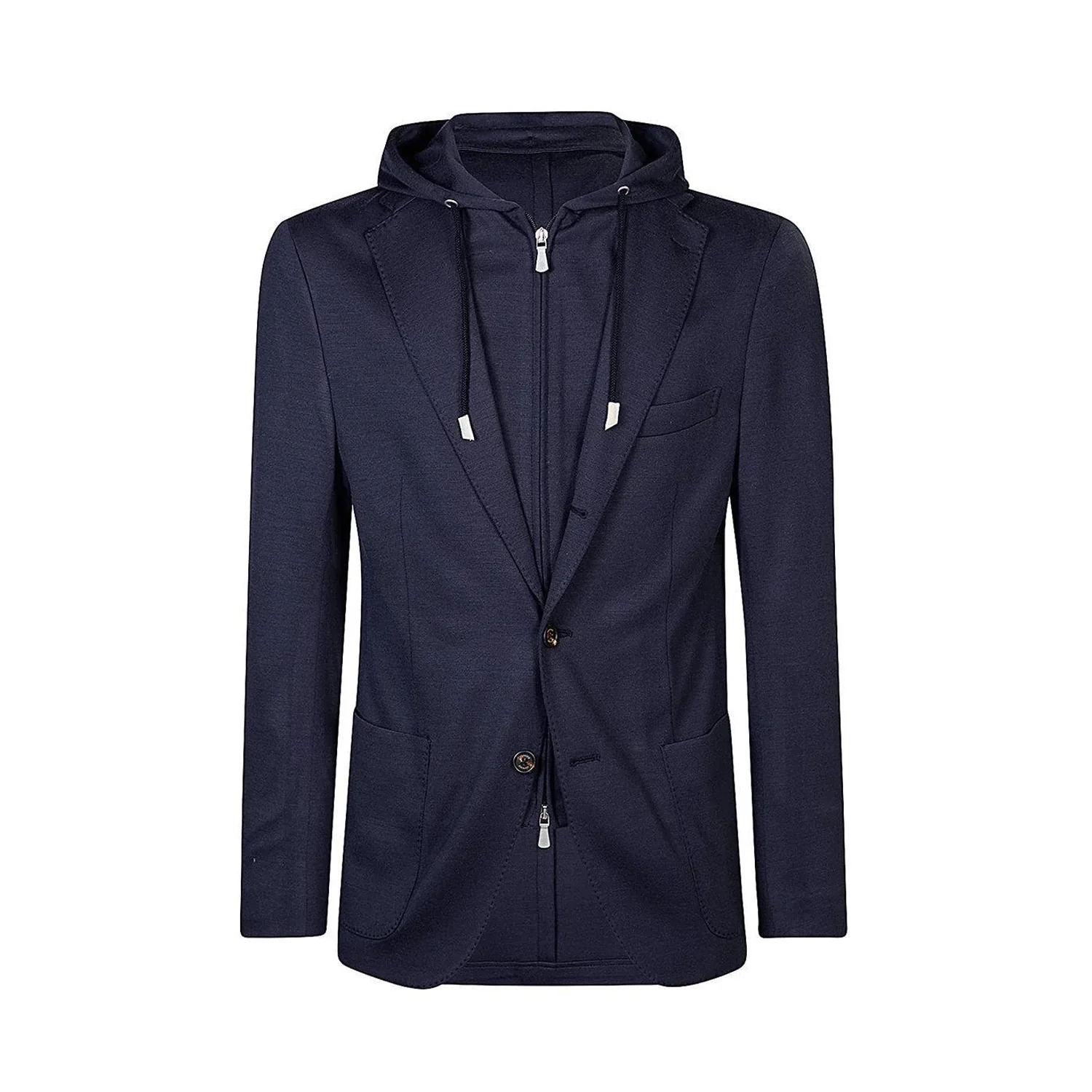 Blue Super 150's Wool Knitted Hybrid Sport Jacket - ELEVENTY PLATINUM - Image 3