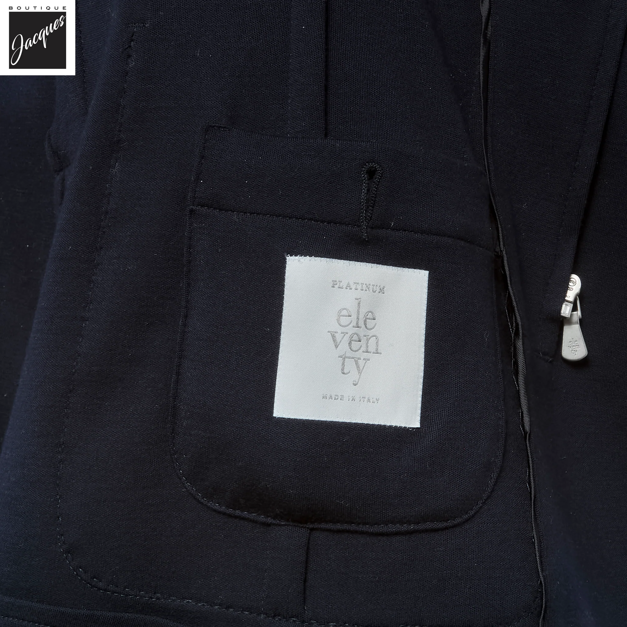 Blue Super 150's Wool Knitted Hybrid Sport Jacket - ELEVENTY PLATINUM - Image 4