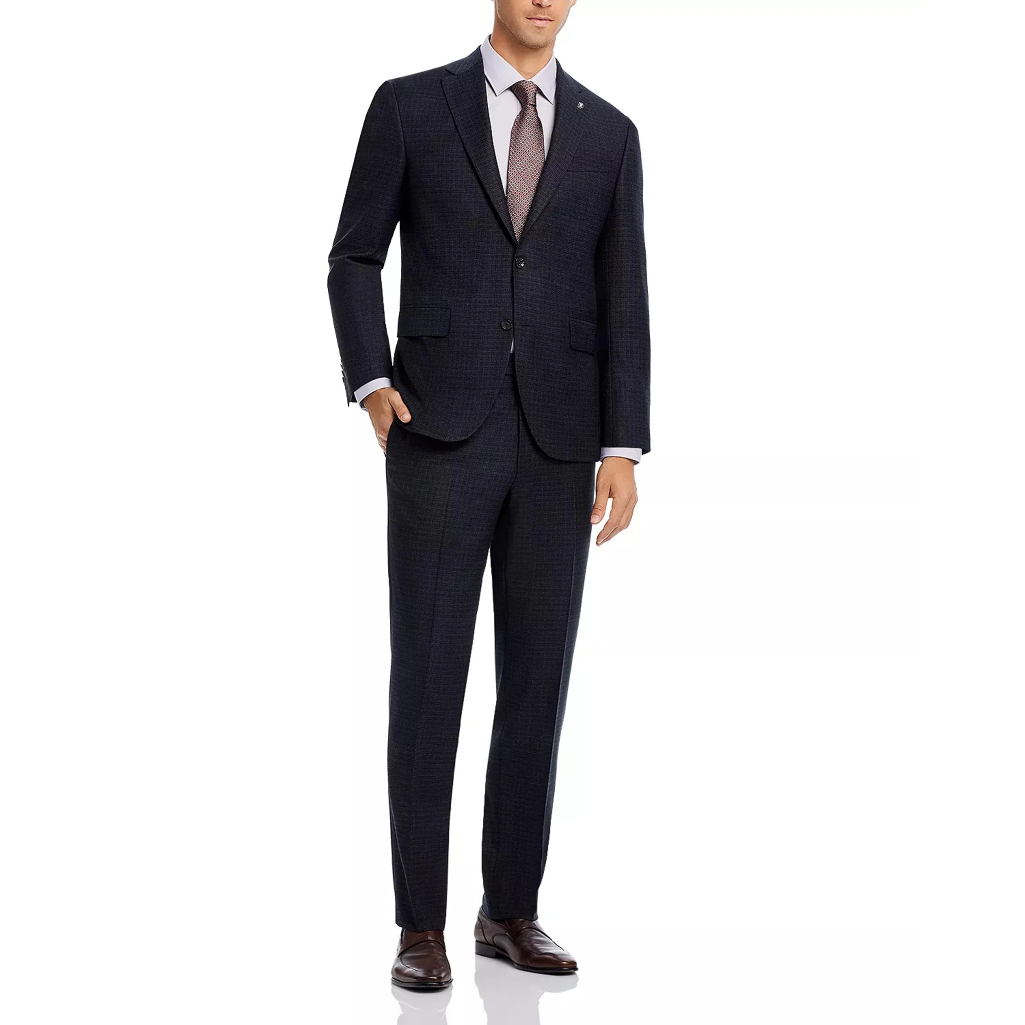 Blue Micro-Check Crepe Finish Esprit Modern Fit Suit - Jack Victor