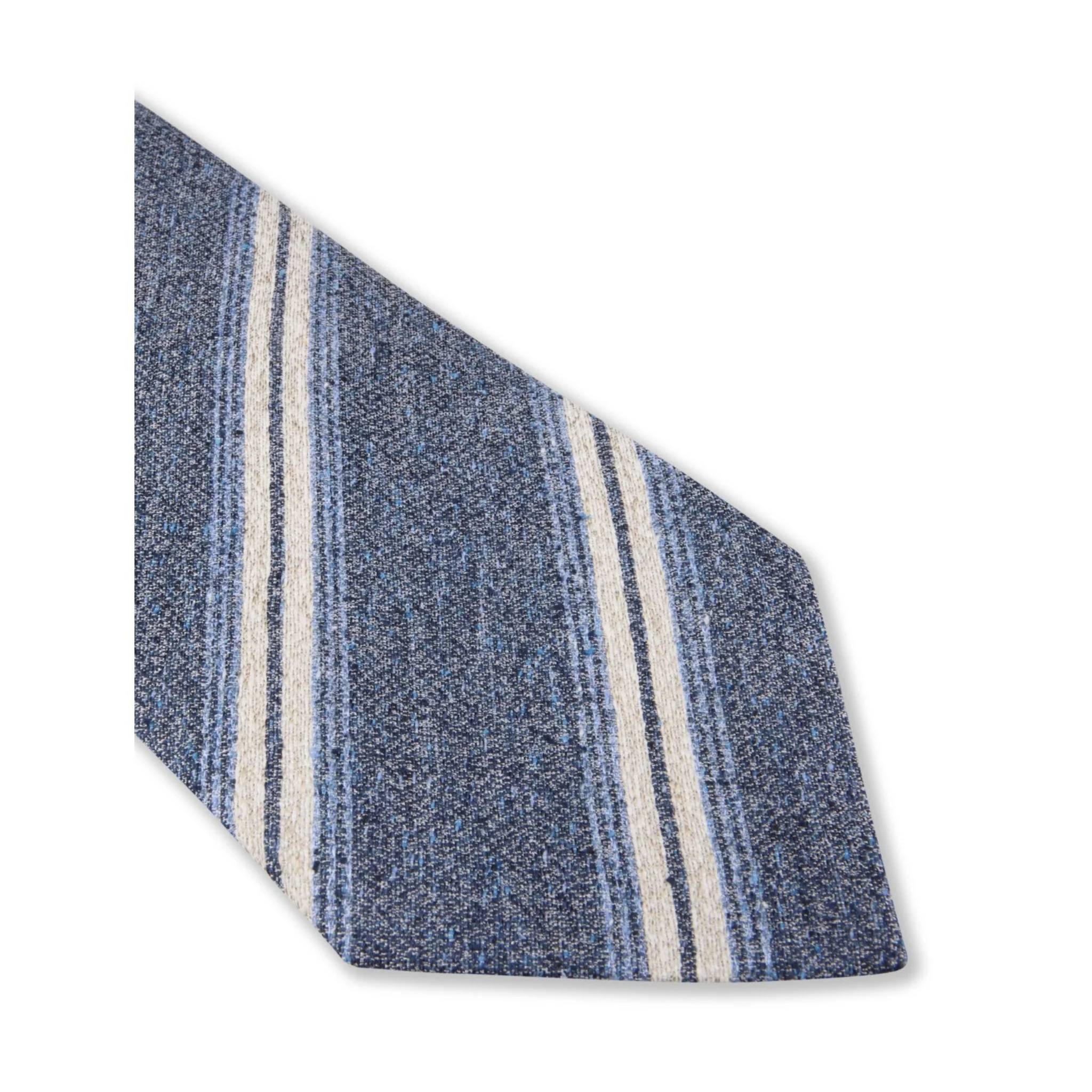 Blue Striped Pattern Silk Tie - Stenströms - Image 2
