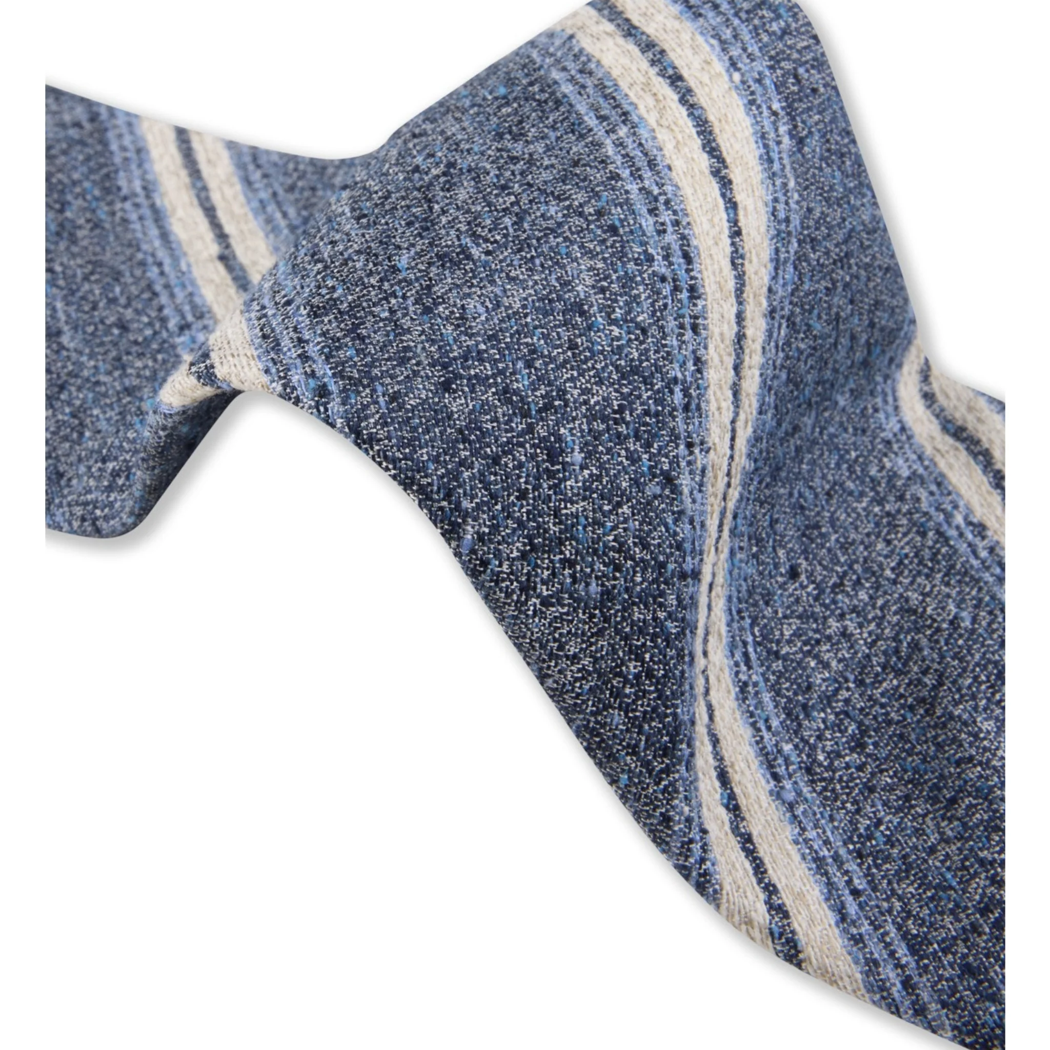 Blue Striped Pattern Silk Tie - Stenströms - Image 3