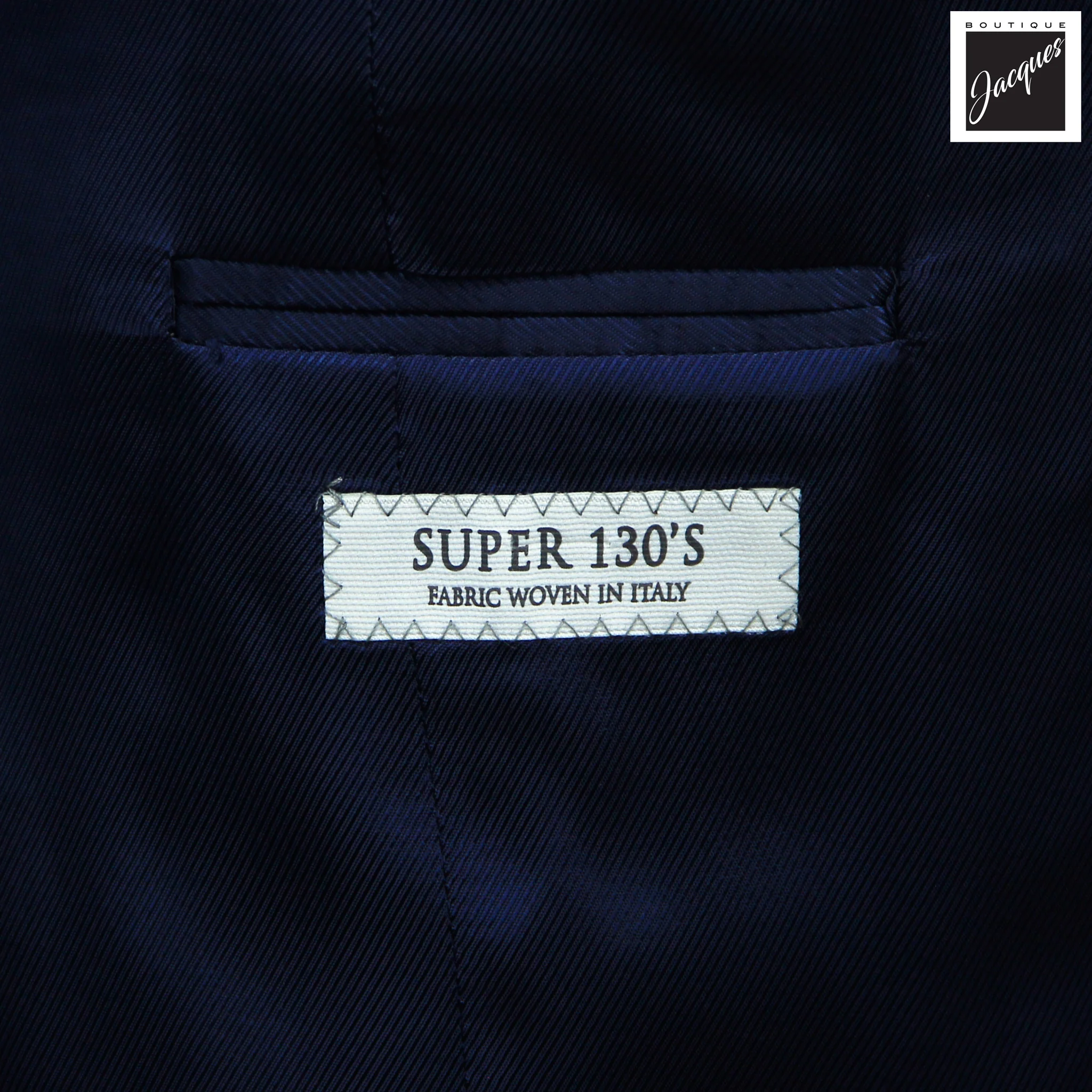 Blue Tonal Check Super 130's Wool Napoli Classic Fit Suit - Jack Victor - Image 4