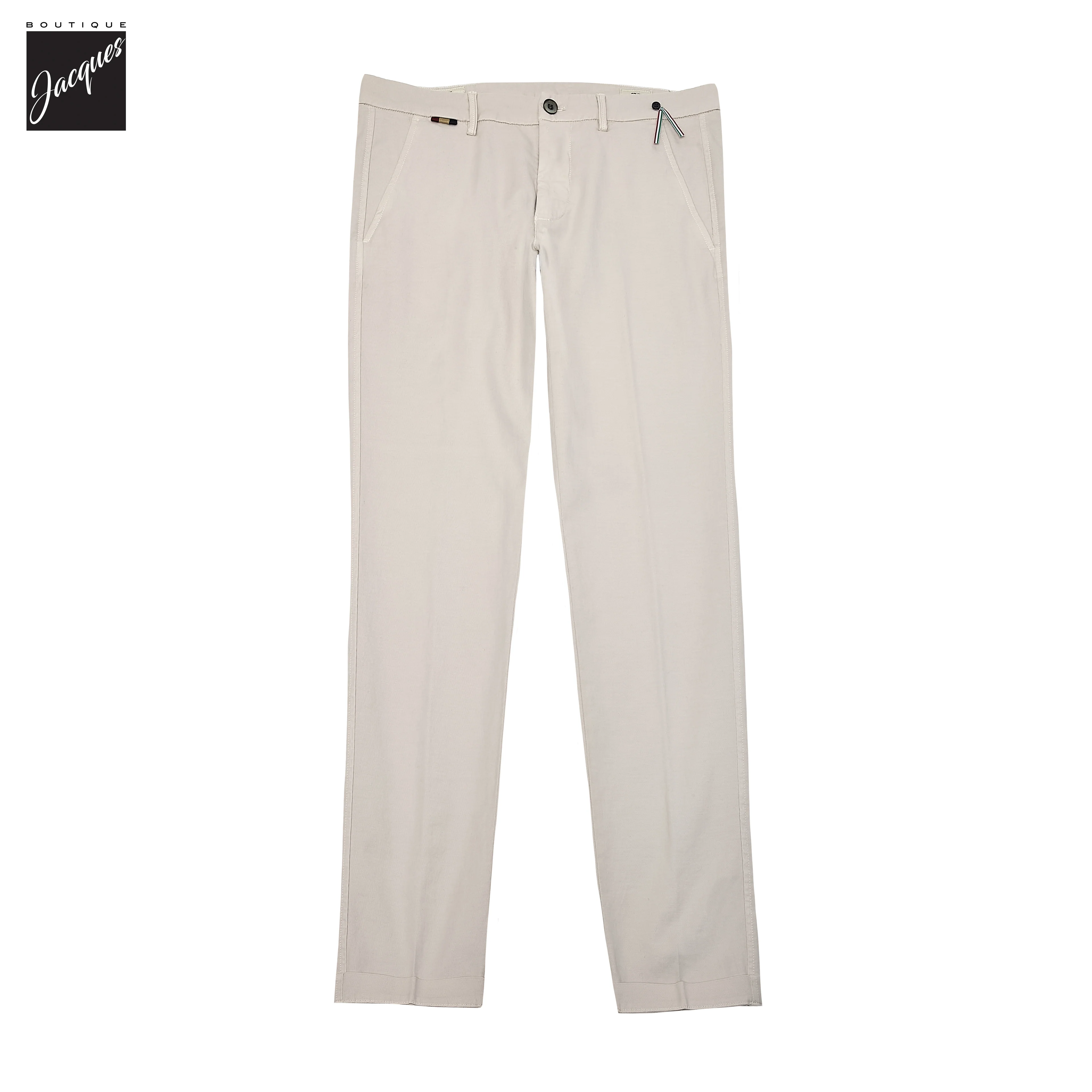 Bone Gaberdine Stretch Torino Slim Fit Chino Pants - Mason's - Image 2