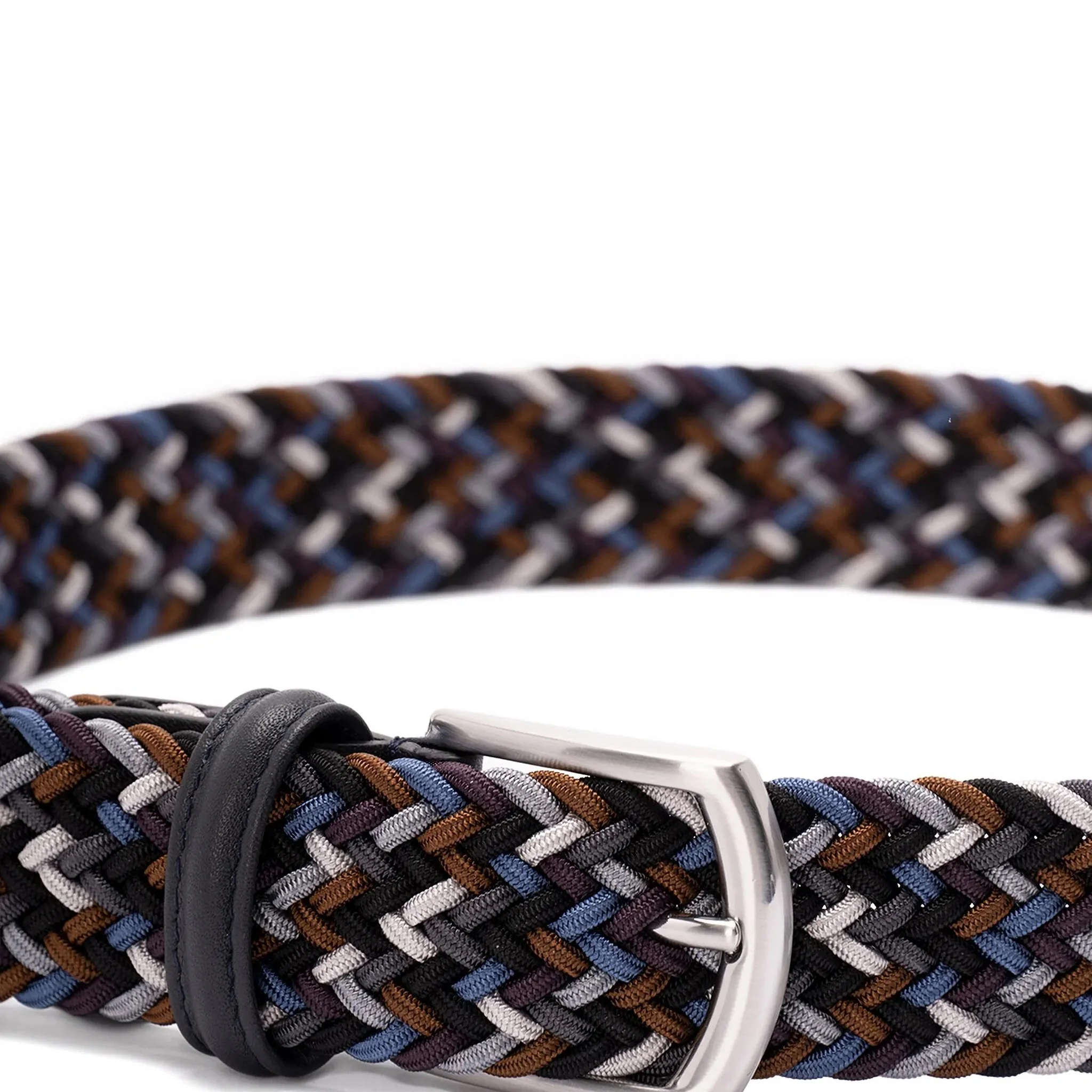 Brown & Blue Mélange Woven Belt - Anderson's - Image 2