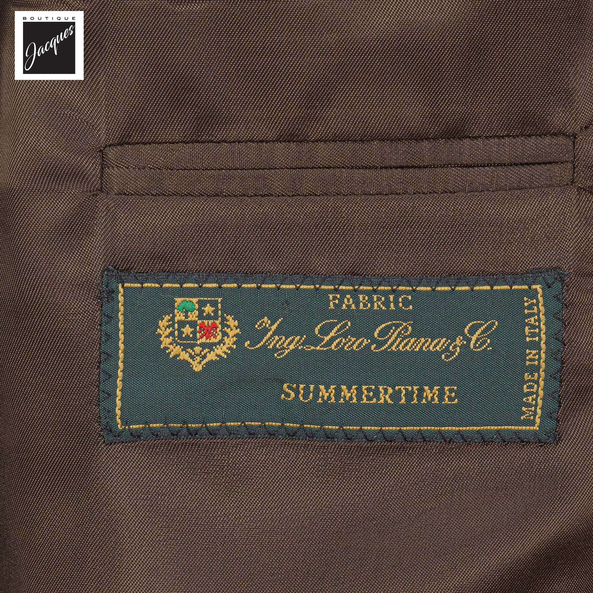 Brown Check Wool/Silk/Linen Midland Contemporary Fit Sport Jacket - Jack Victor - Image 3