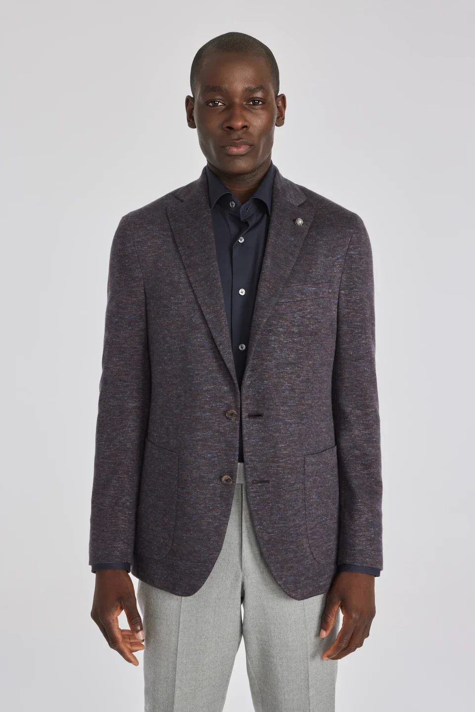 Brown Mélange Wool & Silk Hartford Contemporary Fit Sport Coat - Jack Victor - Image 4