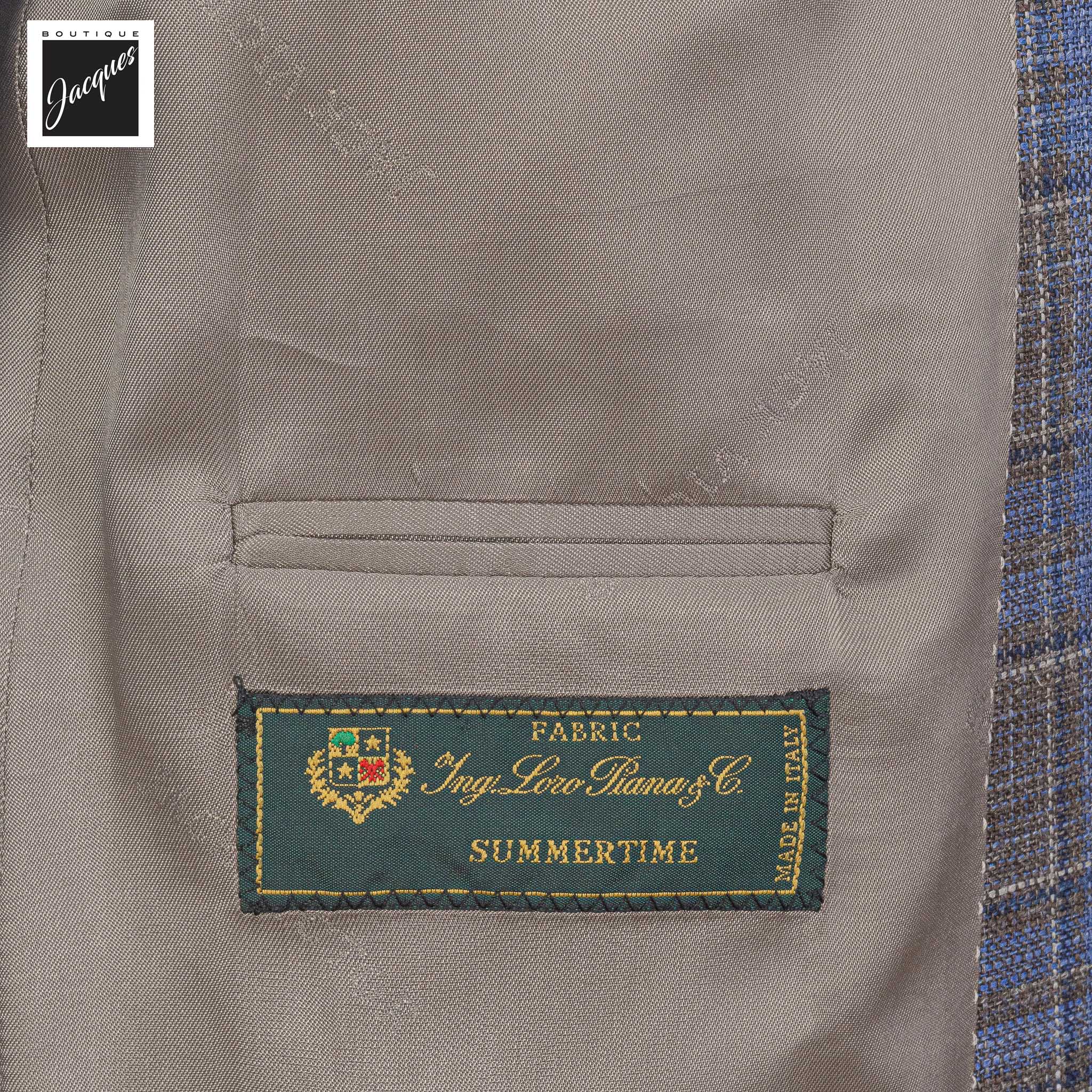 Brown Over-Check Wool/Silk/Linen Midland Contemporary Fit Sport Jacket - Jack Victor - Image 3