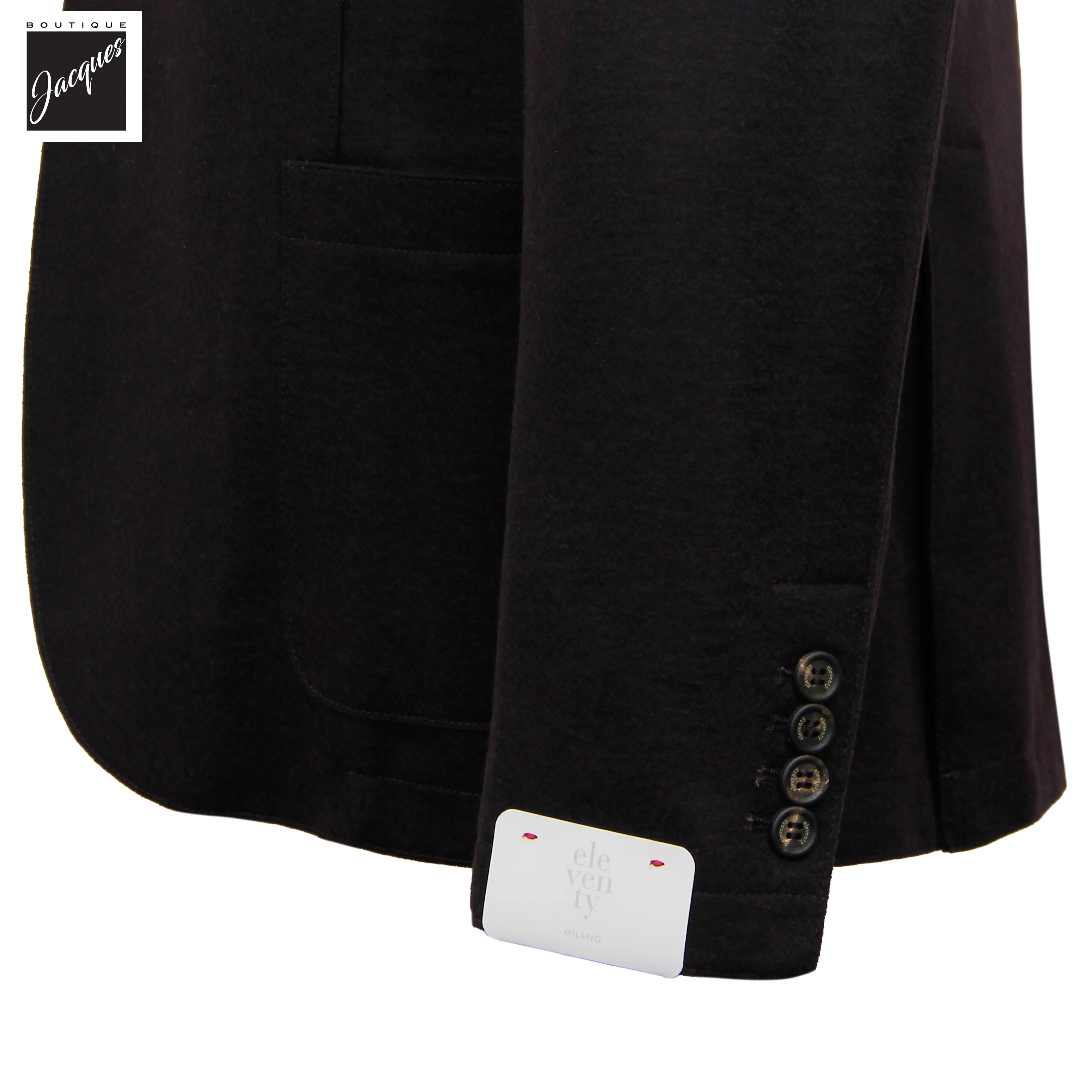 Burgundy Wool-Stretch Hooded Sport Jacket - ELEVENTY - Image 3
