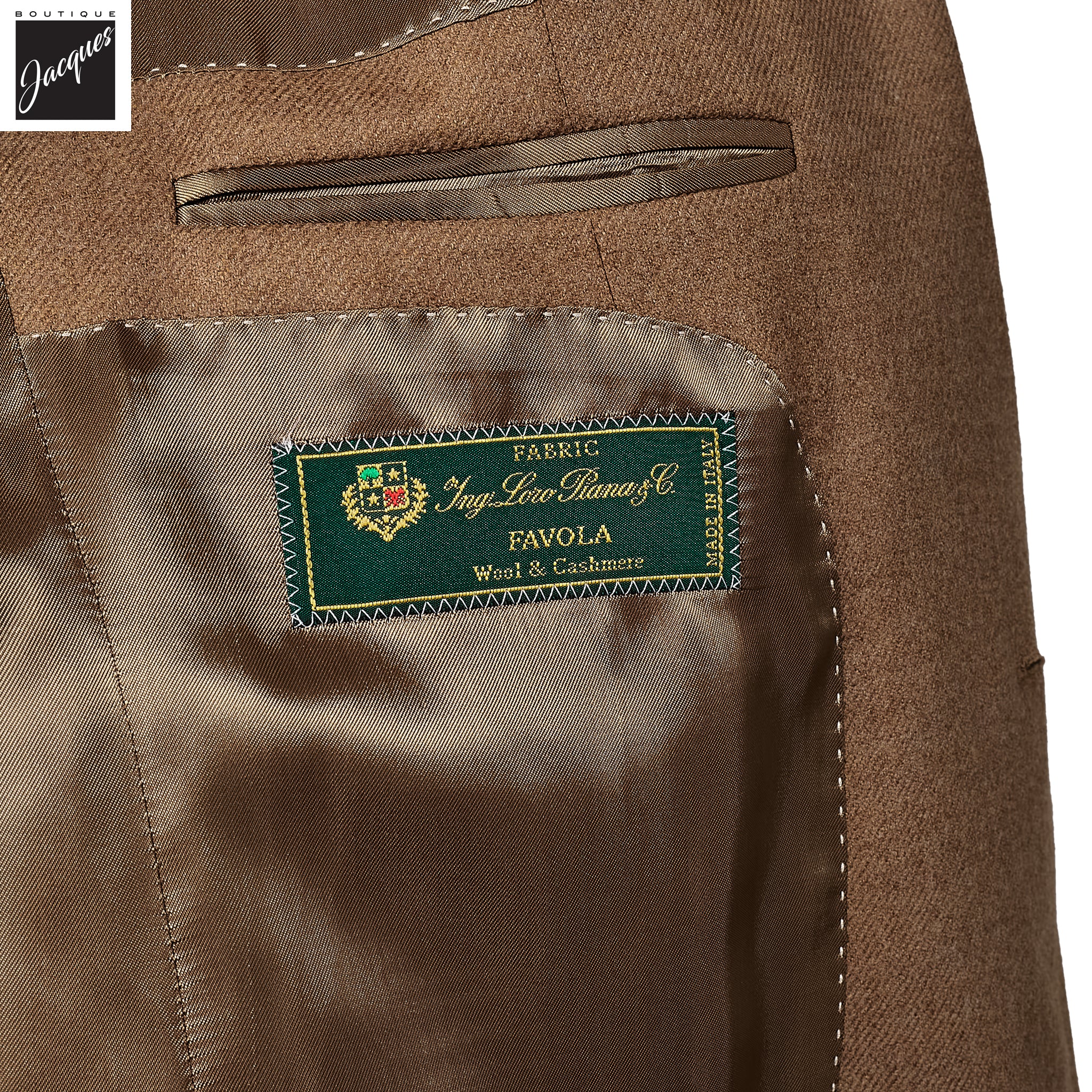 Camel Wool Cashmere Contemporary Dream Fit Sport Jacket - Luigi Bianchi - Image 4