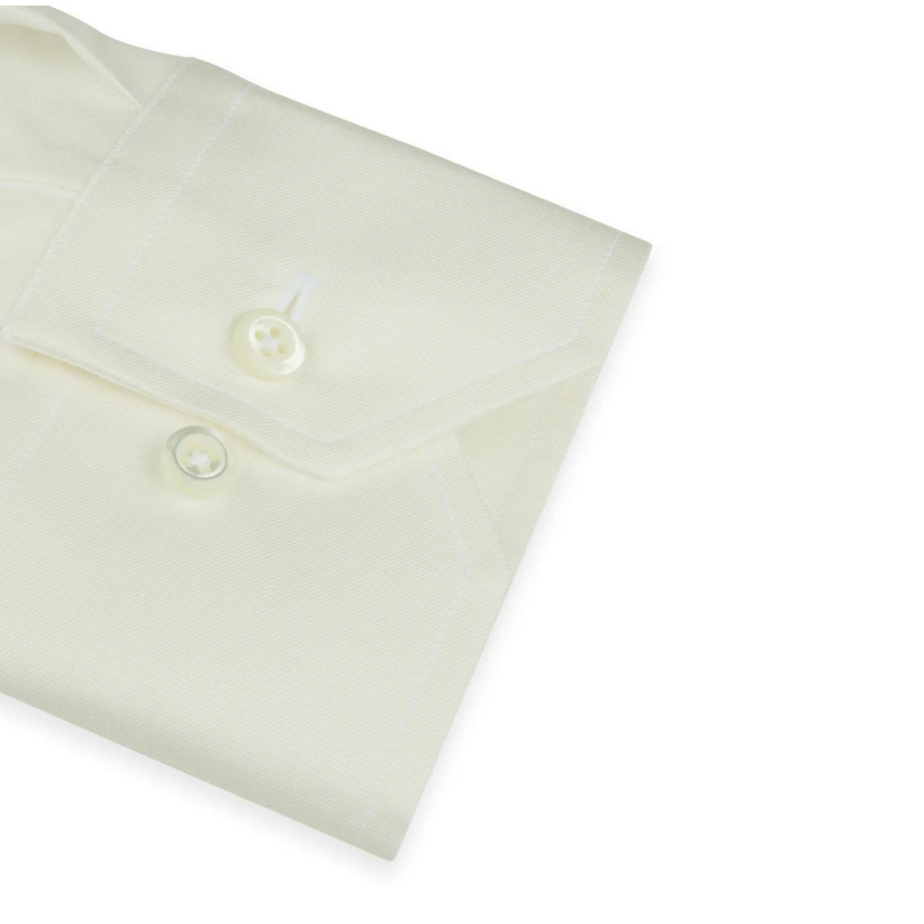 Champagne Solid Twill Slimline Dress Shirt - Stenströms - Image 3
