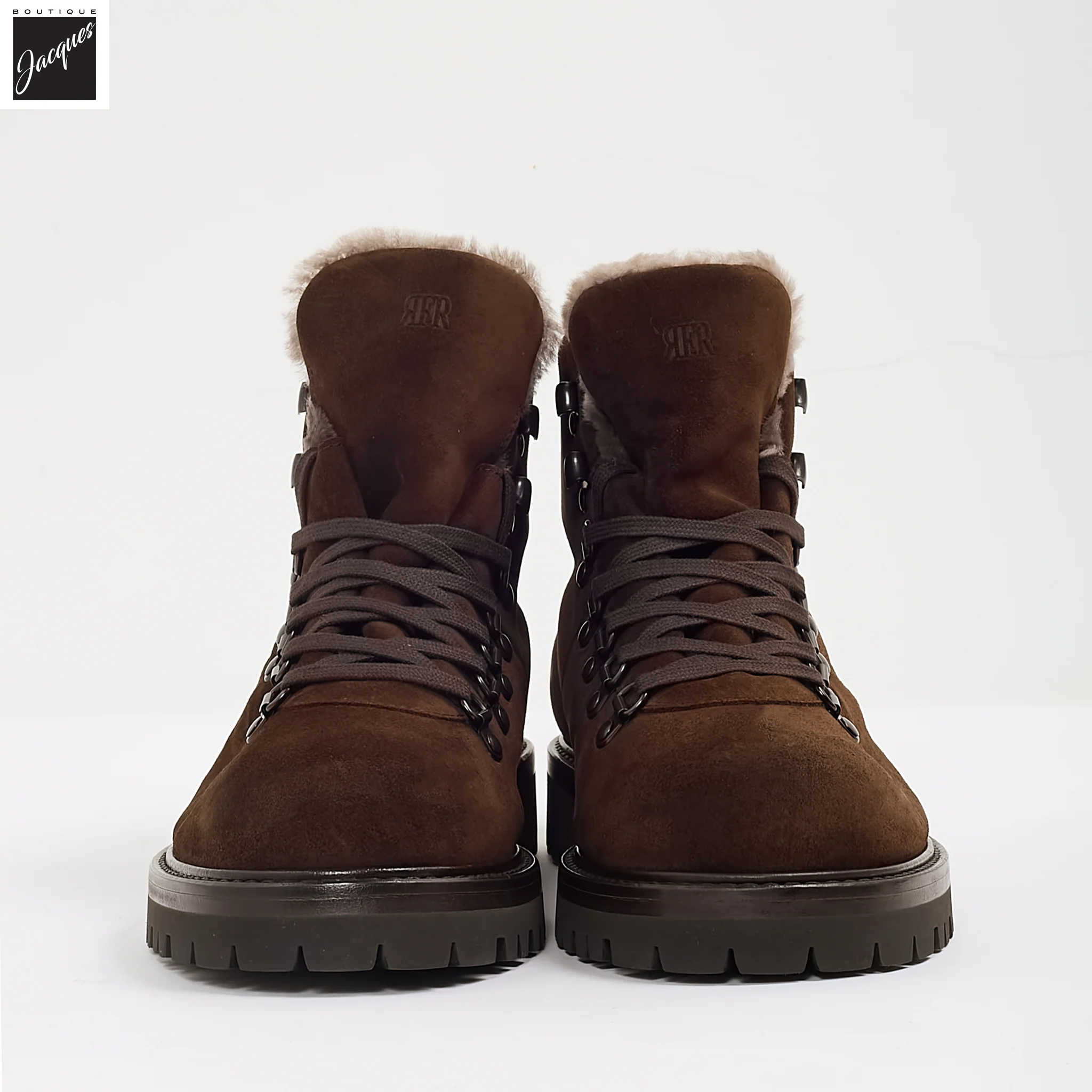 Chocolate Brown Suede Leather Fur-Lined Boot - Fabiano Ricci - Image 3