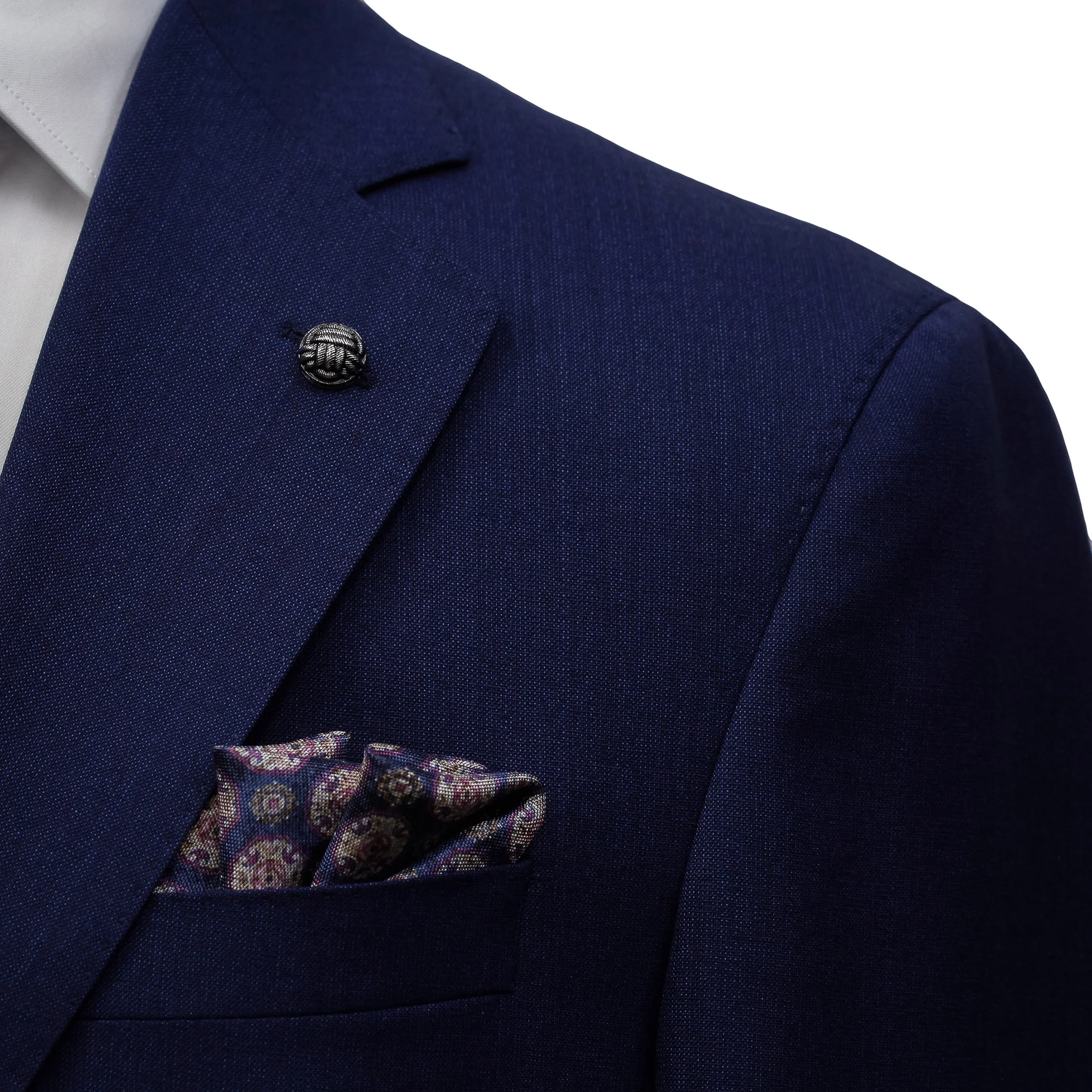 Blue Solid Montana Contemporary Fit Wool Suit - Jack Victor - Image 2