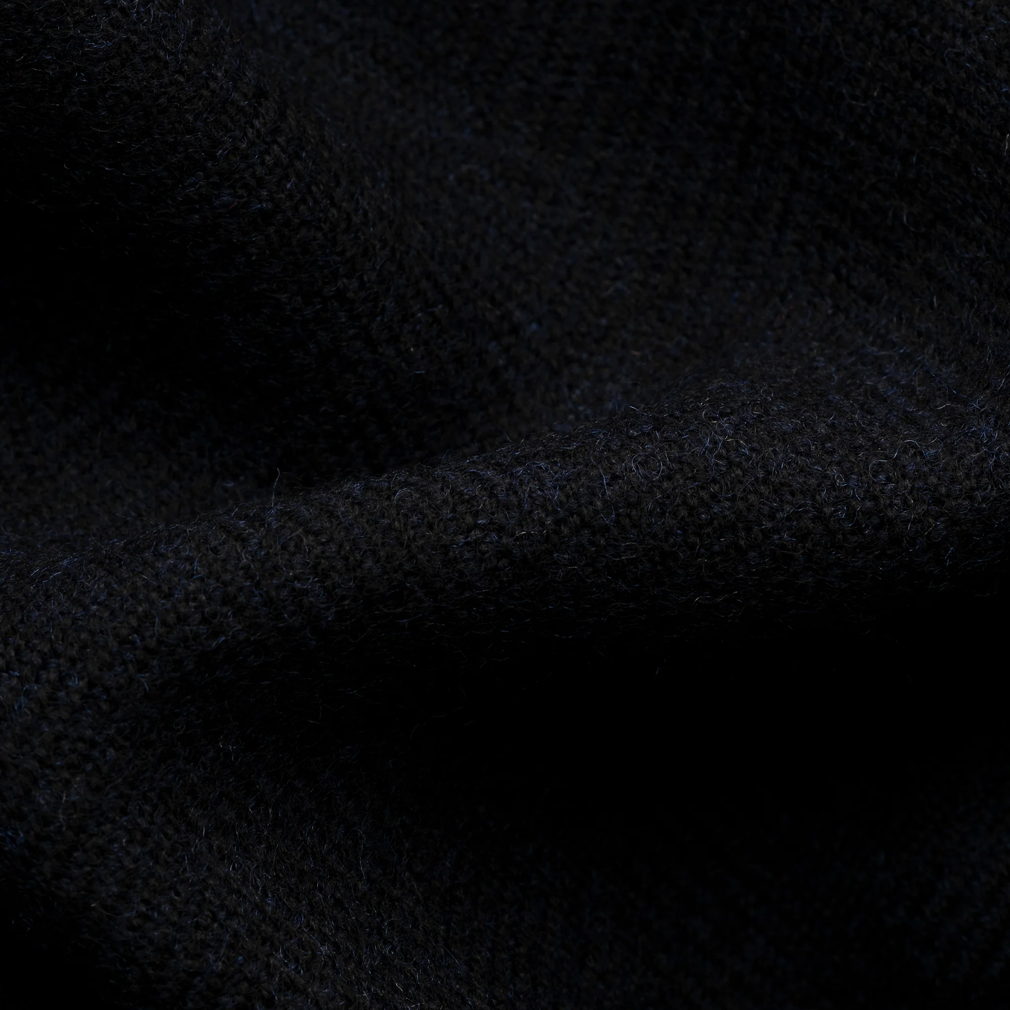 Dark Blue Herringbone Merino Wool Scarf - ETON - Image 3