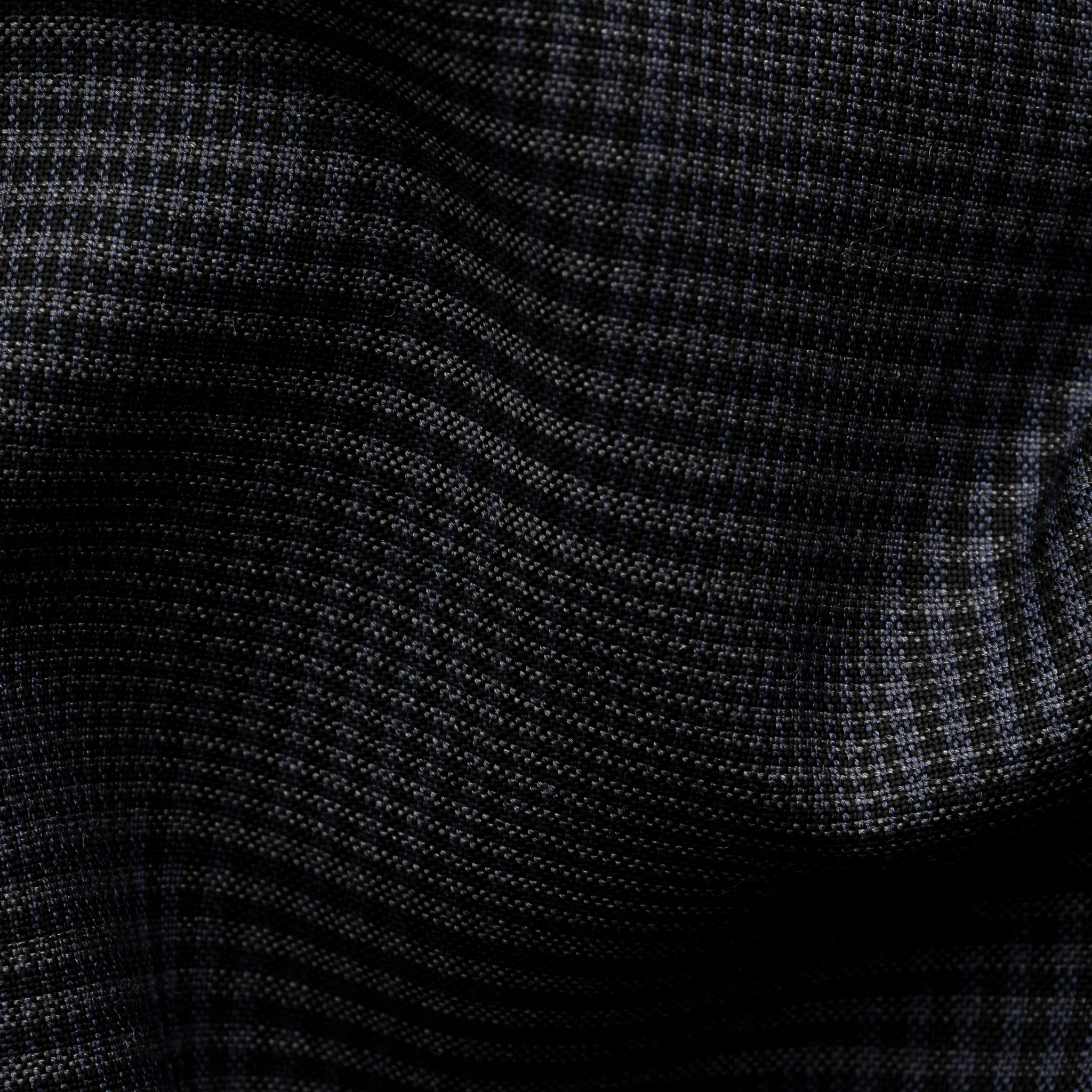Dark Gray Check Merino Wool Slim Fit Shirt - ETON - Image 9