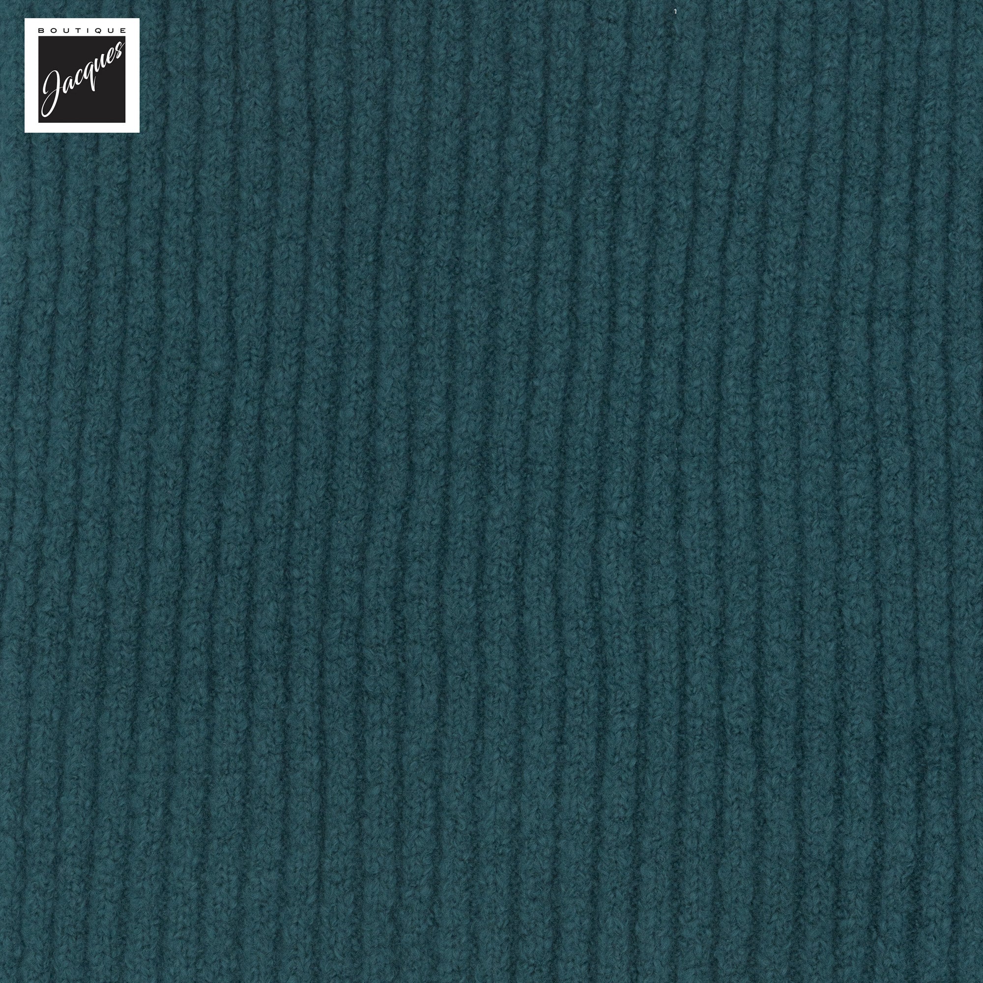Dark Teal Green Ribbed Cotton-Stretch Chunky Scarf - Phil Petter - Image 2