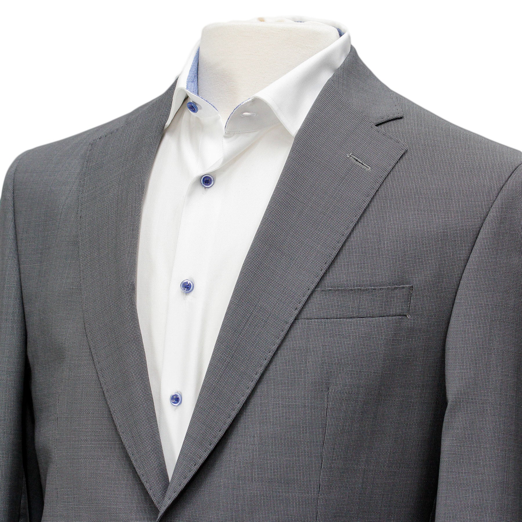 Gray Neat Birdseye Pattern Orleans Slim Fit Suit - Jack Victor - Image 2