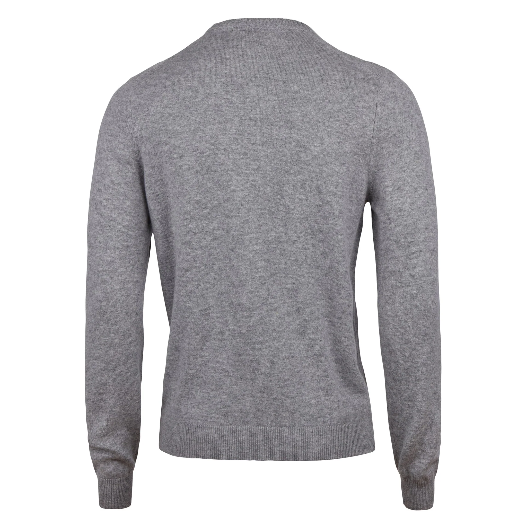 Gray Cashmere Knit Crew Neck Sweater - Stenströms - Image 2