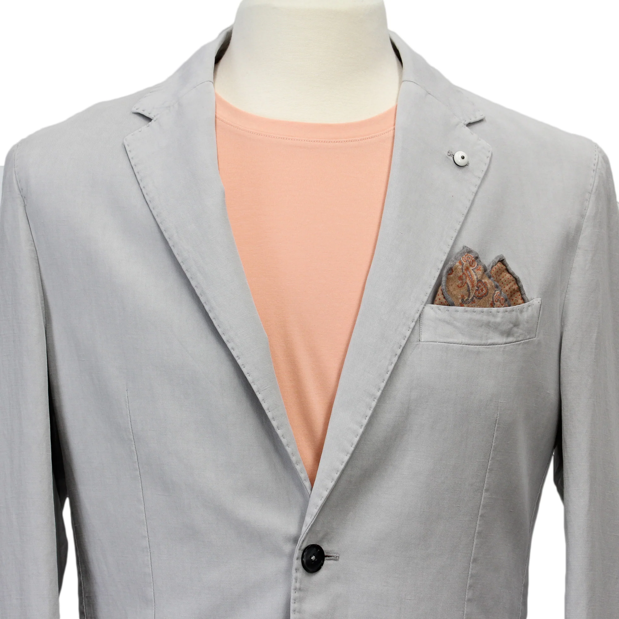 Gray Cotton Sport Coat - L.B.M 1911 - Image 7