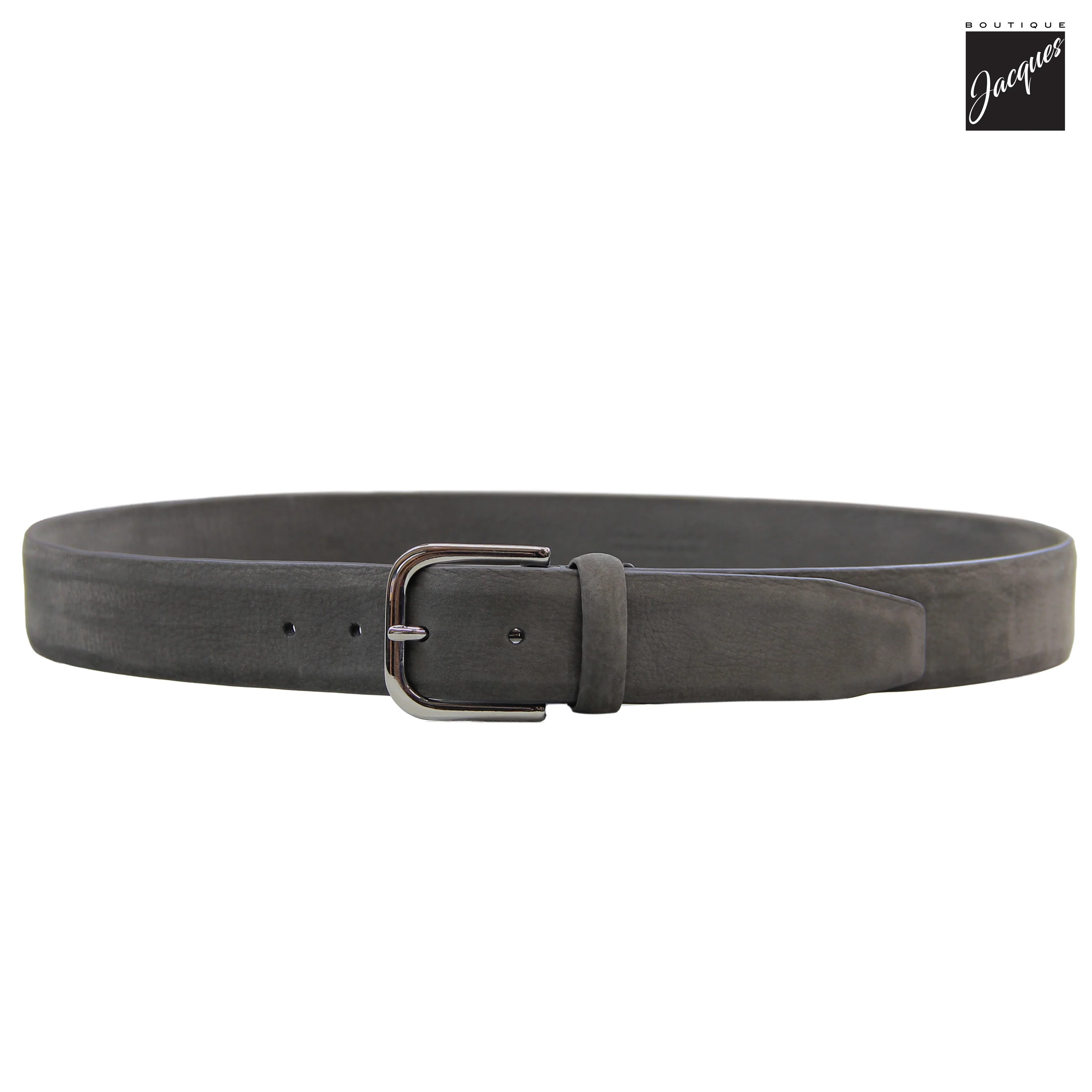 Mid Gray Nubuck Soft Nubuck Leather Belt - Anderson's - Image 2