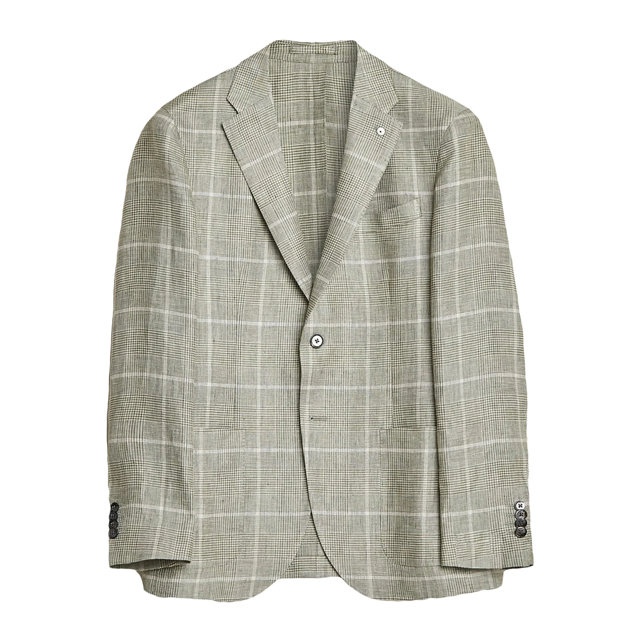 Green Linen Unconstructed Jacket - LBM 1911 - Image 3