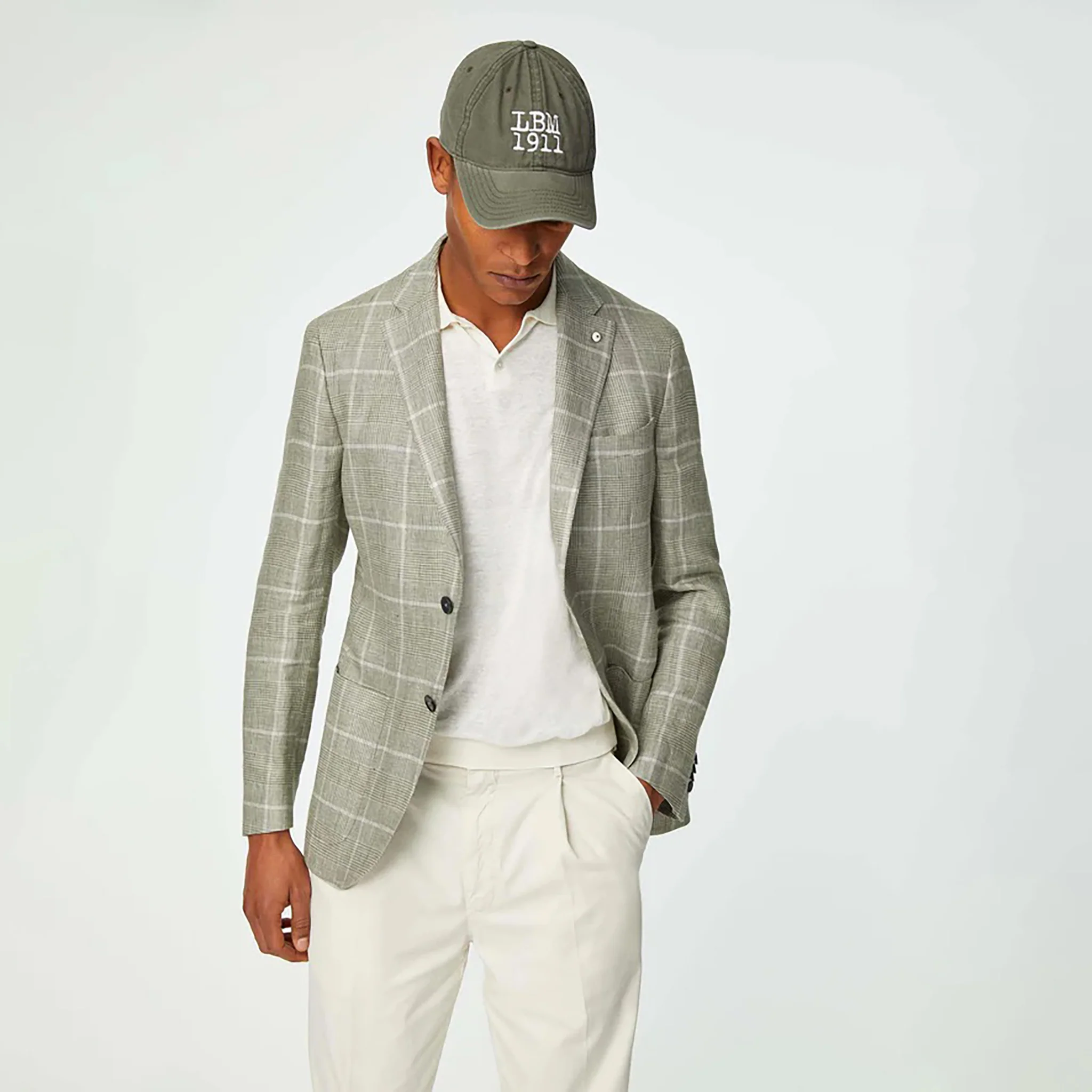 Green Linen Unconstructed Jacket - LBM 1911 - Image 4