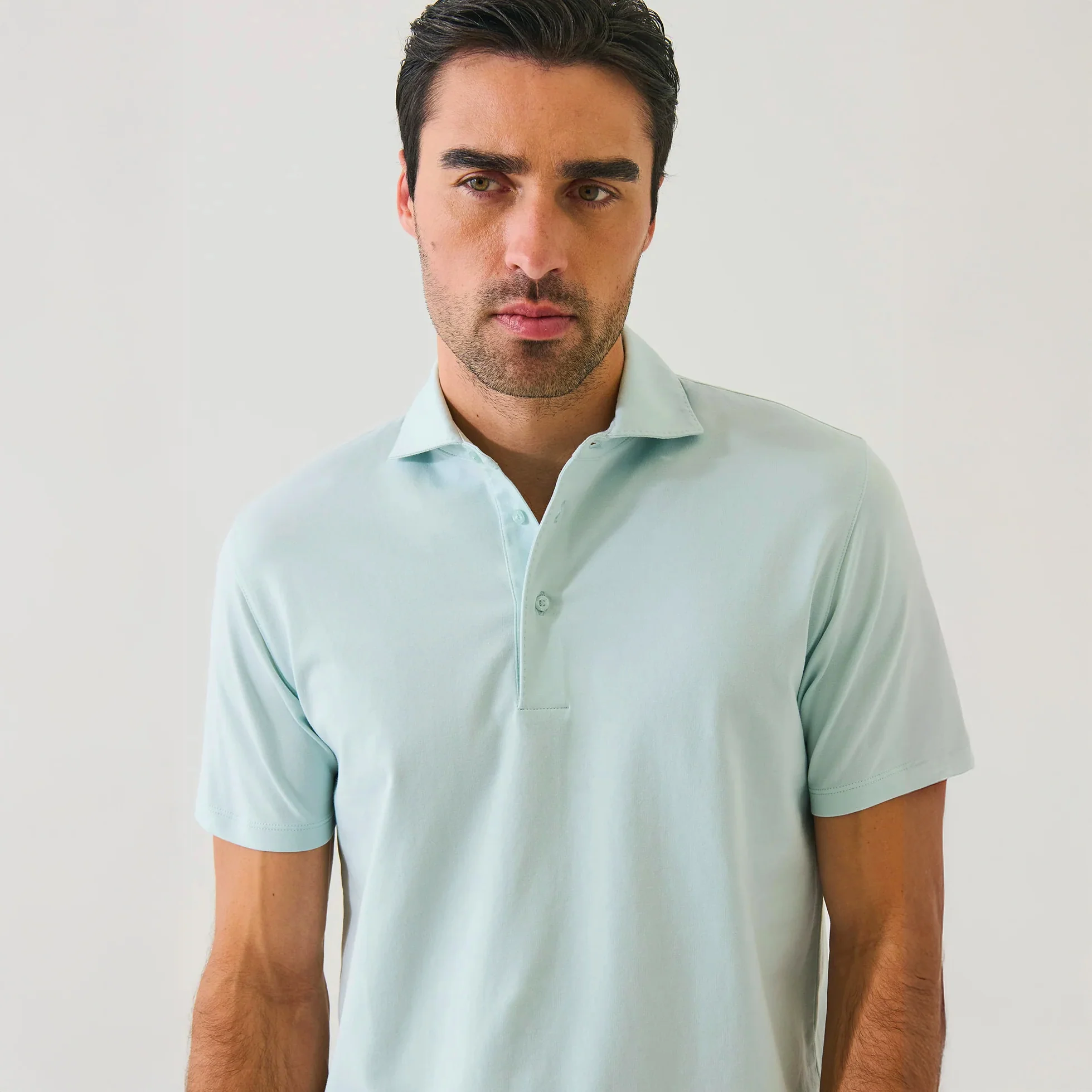 Green Rinse Pima Cotton Stretch Short Sleeve Polo - Patrick Assaraf - Image 3