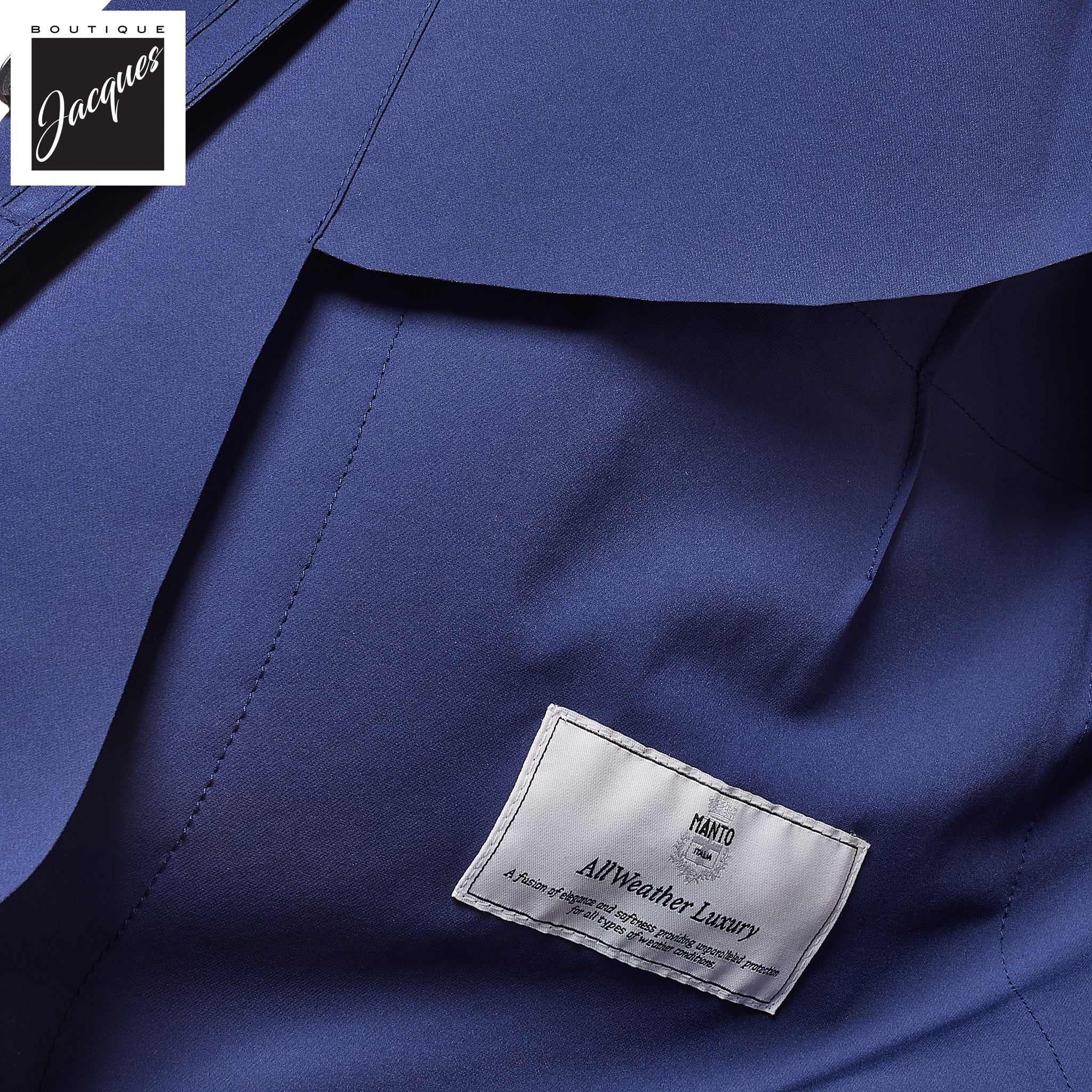 High Blue Nylon Technical Chore Jacket - MANTO - Image 4