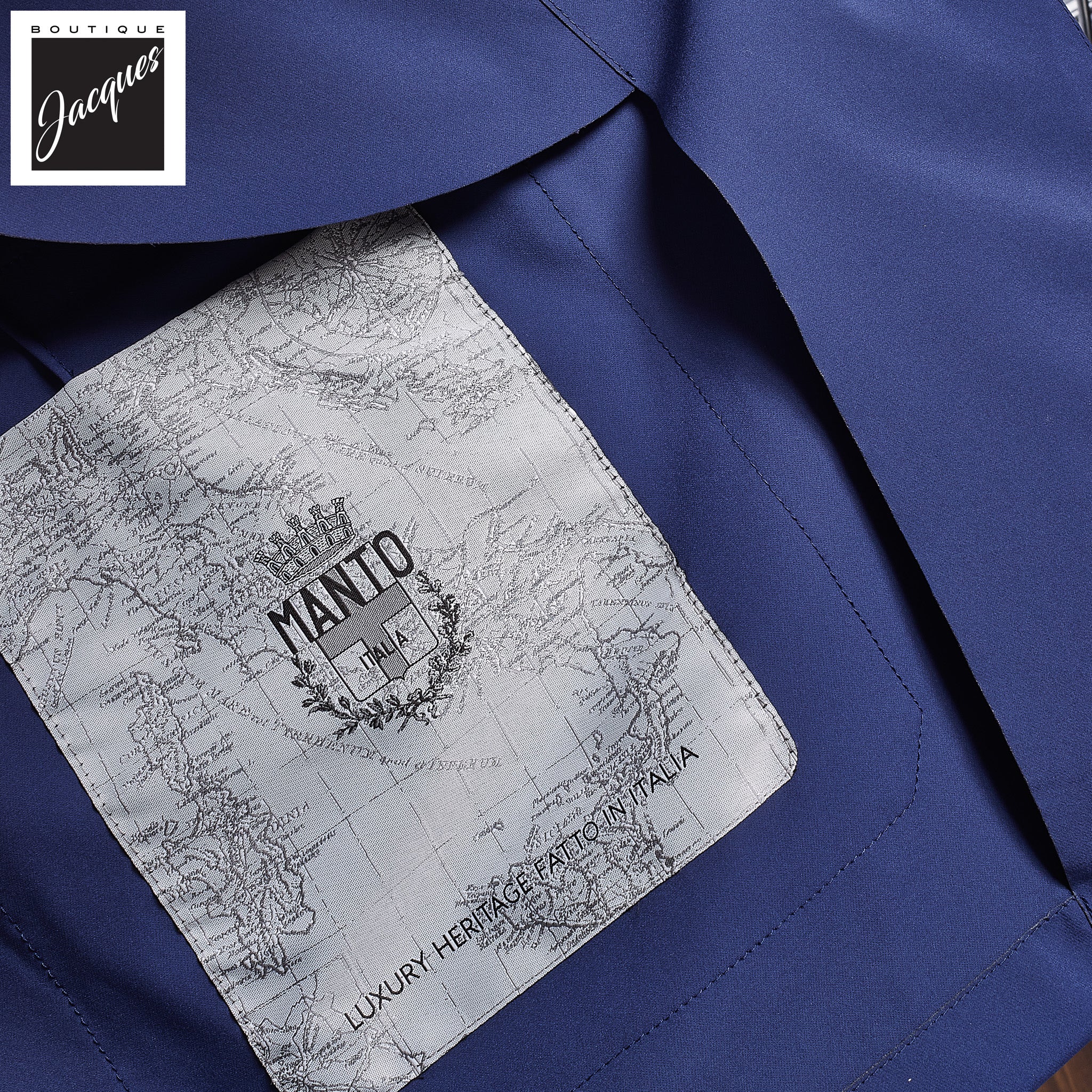 High Blue Nylon Technical Chore Jacket - MANTO - Image 5