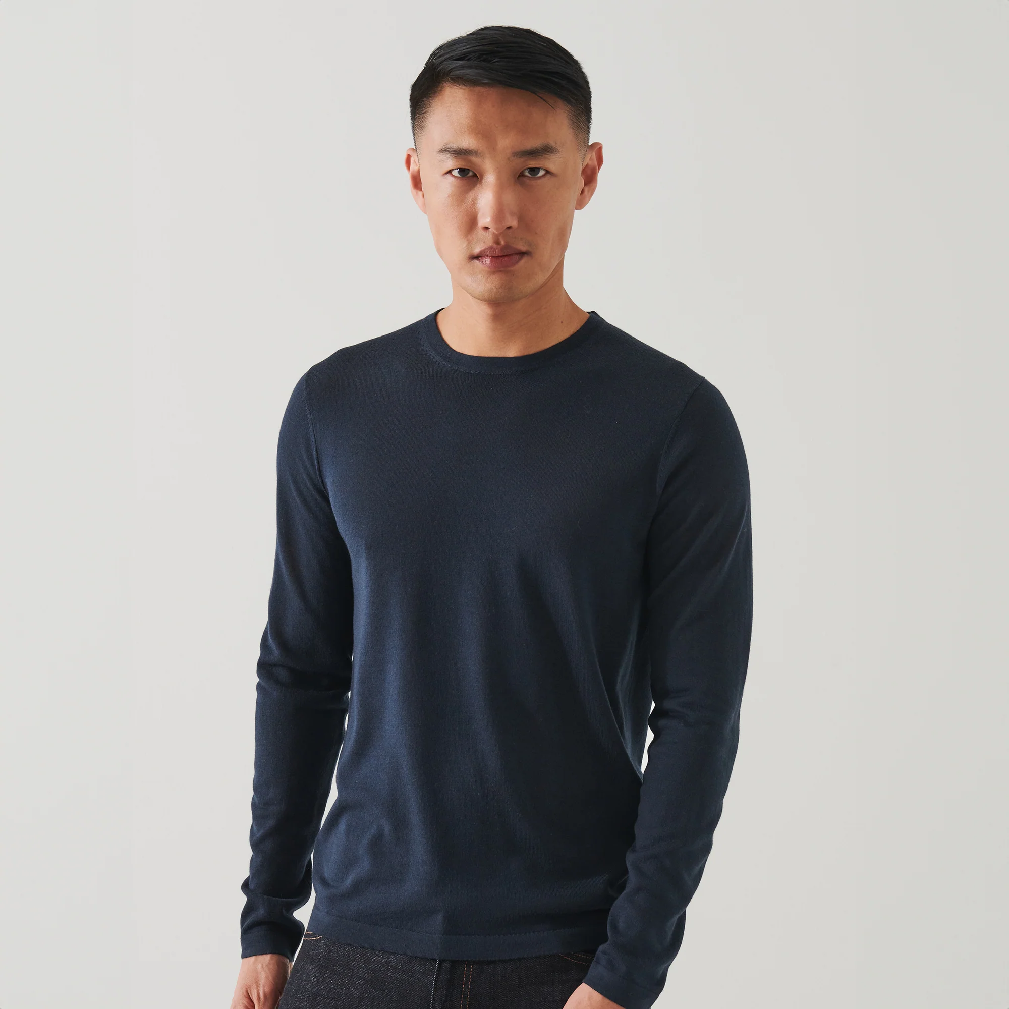 Imperial Blue Extra-Fine Merino Sweater - Patrick Assaraf - Image 6