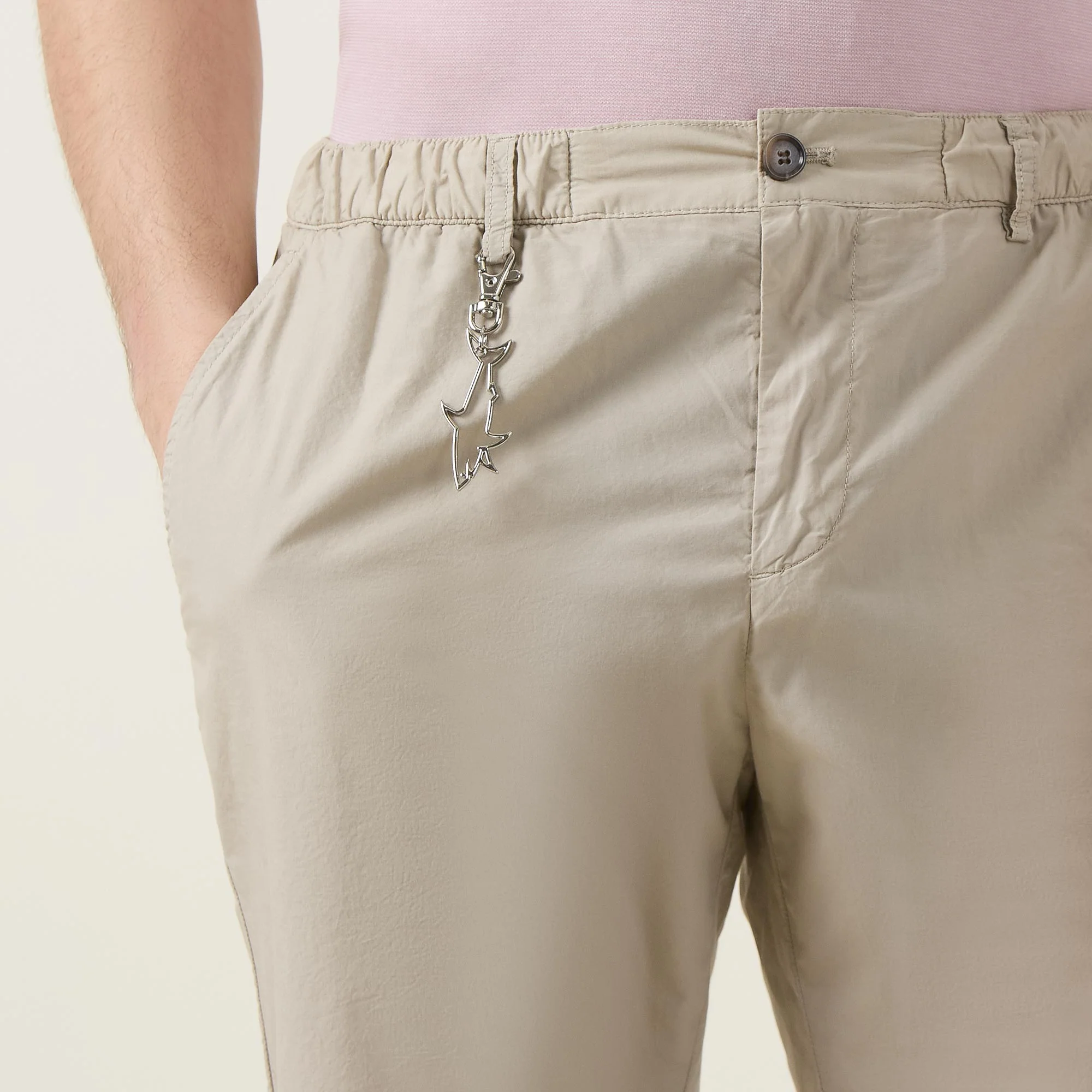 Khaki Ultra-Light Poplin Cotton Bermuda Shorts - Paul & Shark - Image 4