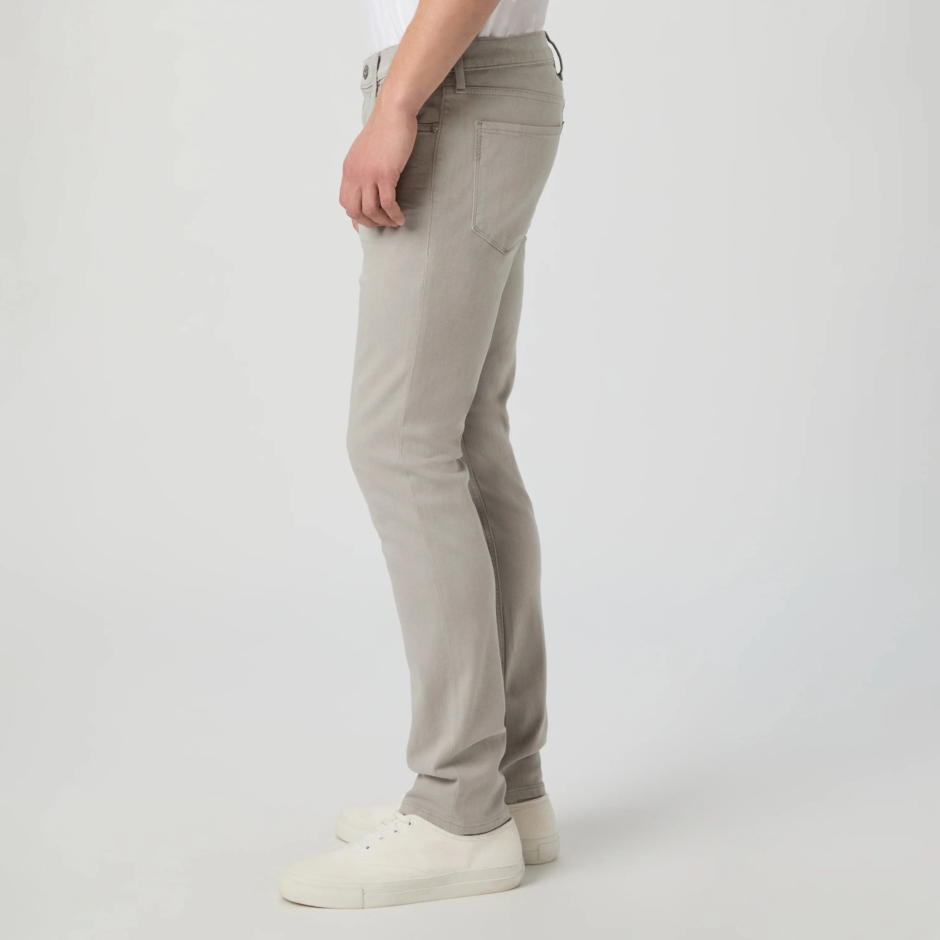 Lennox - Shark Skin - Light Gray Transcend Five Pocket Pant - PAIGE - Image 3