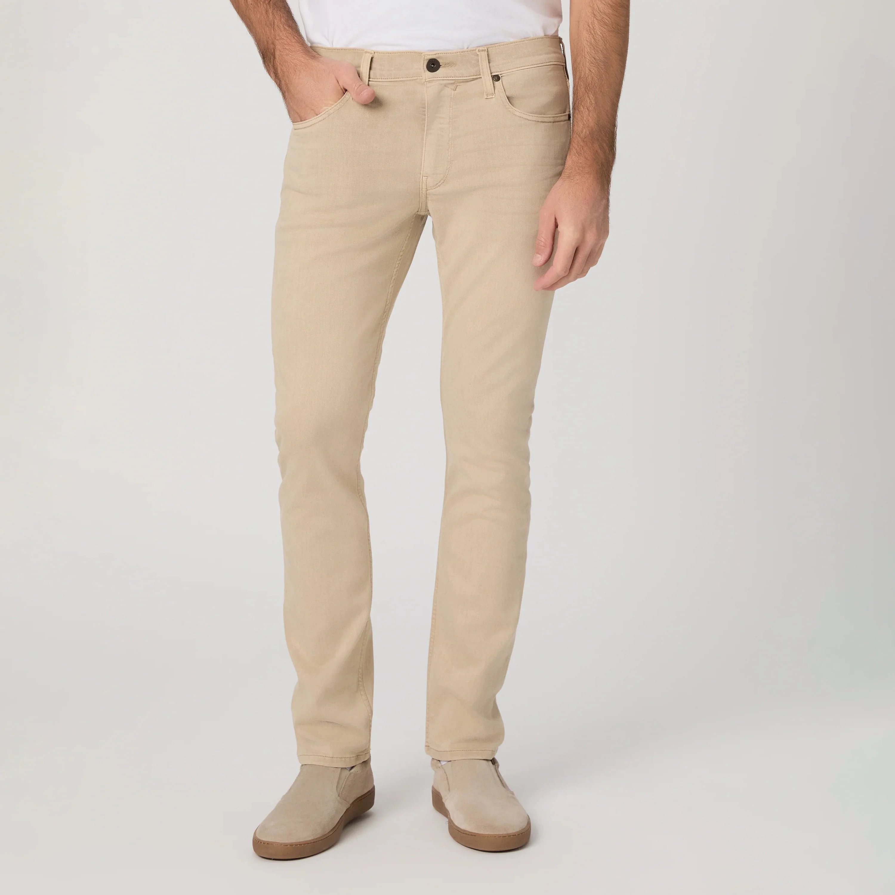 Lennox - Vintage Rose Wood - Beige Transcend Five Pocket Pant - PAIGE