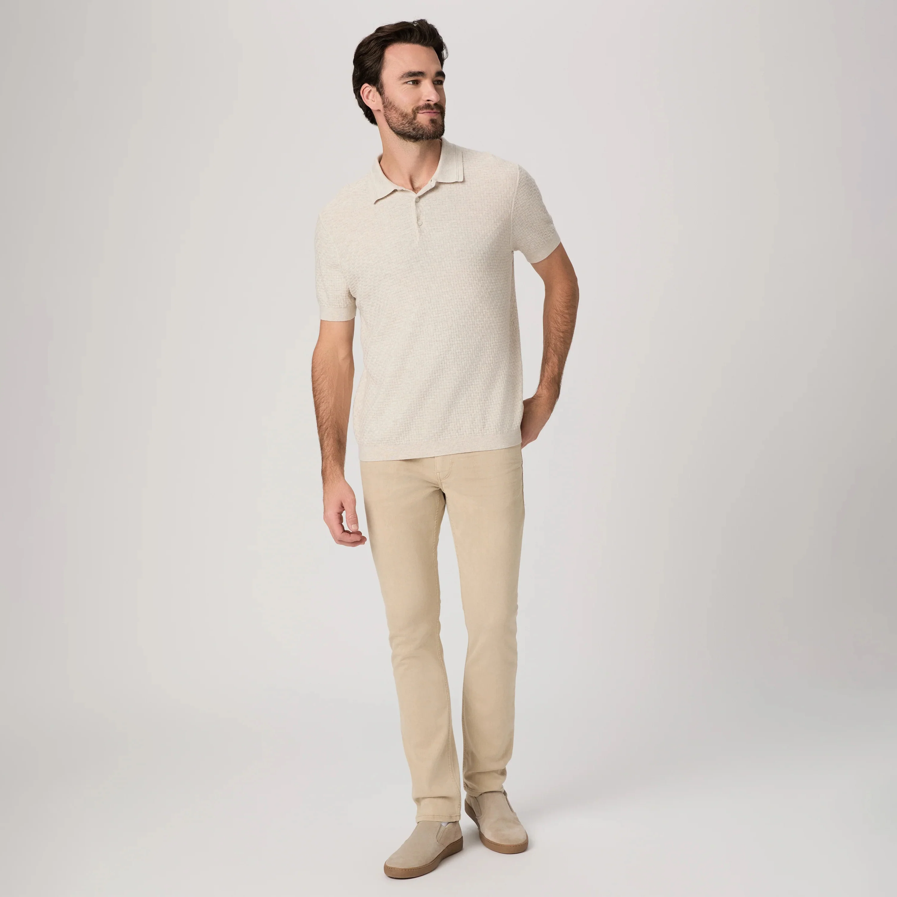 Lennox - Vintage Rose Wood - Beige Transcend Five Pocket Pant - PAIGE - Image 2