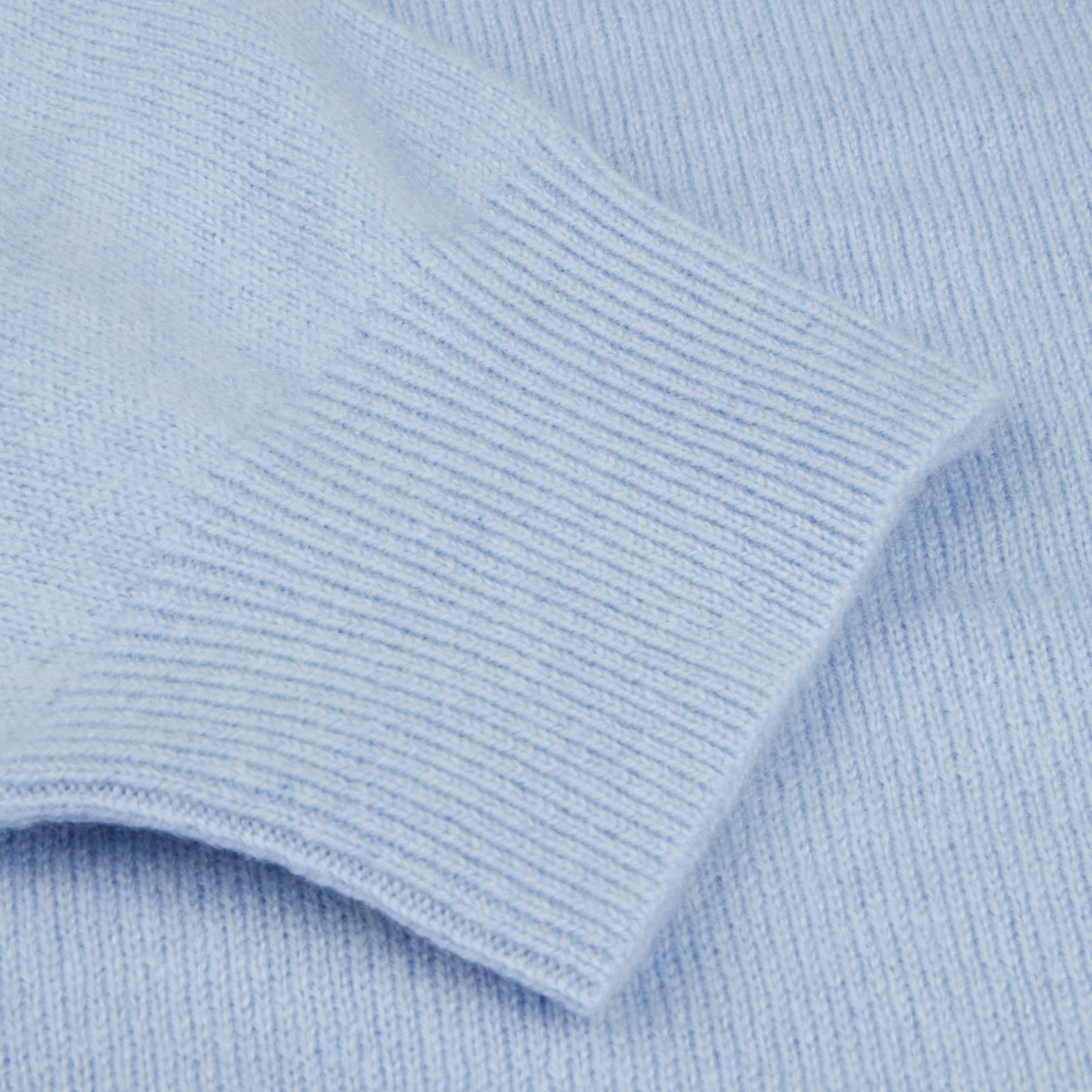 Light Blue Cashmere Knit Crew Neck Sweater - Stenströms - Image 4