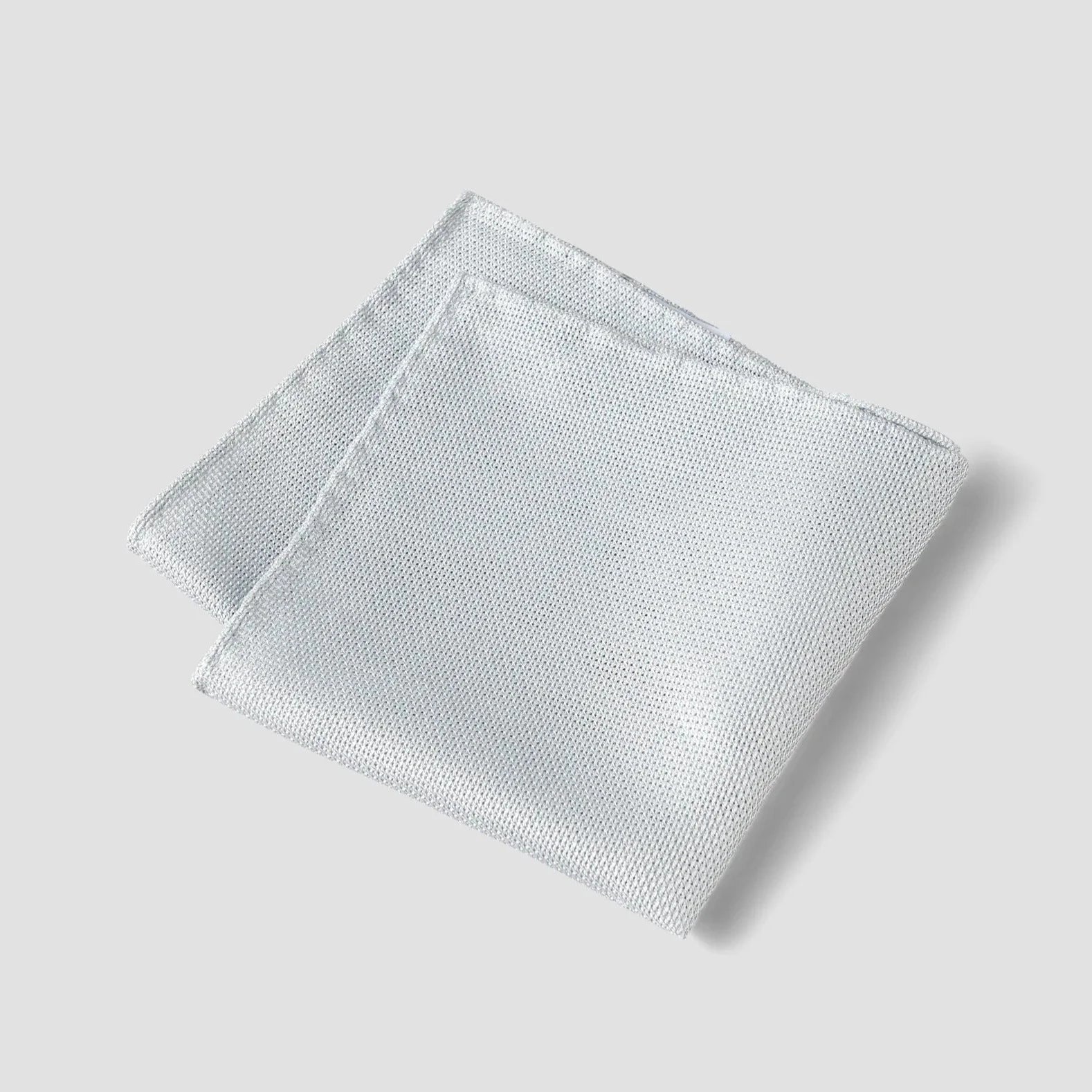 Light Blue Grenadine Silk Pocket Square - ETON - Image 2