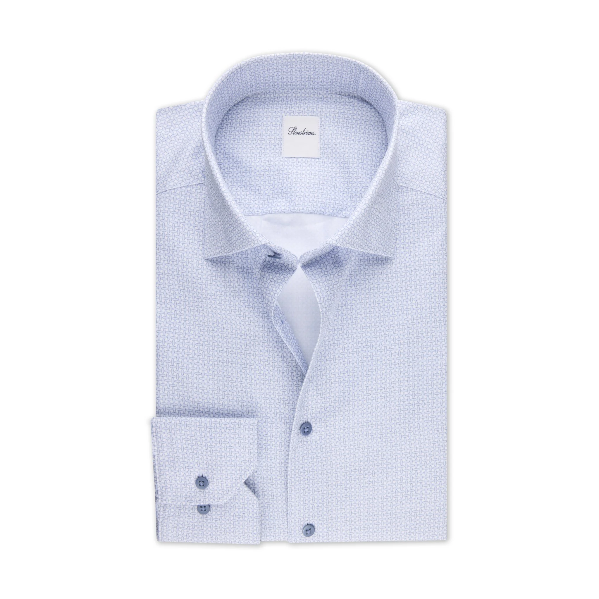 Light Blue Micro-Pattern Twill Regular Fit Shirt - Stenströms