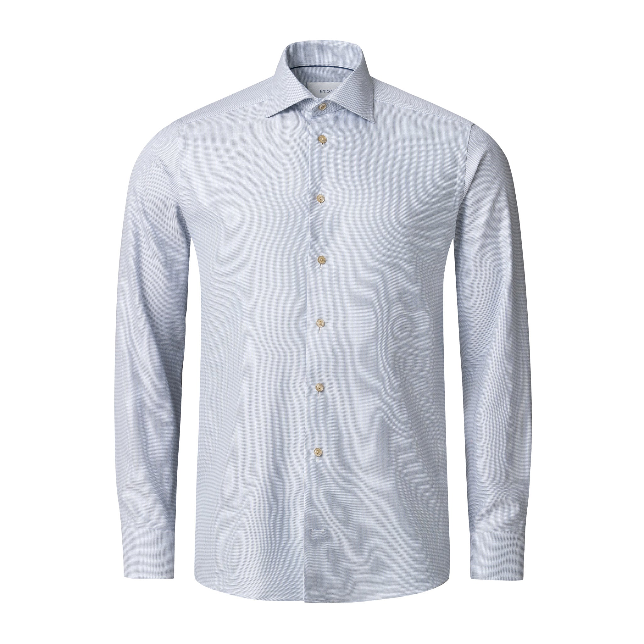 Light Blue Semi Solid Signature Twill Contemporary Fit Shirt - ETON - Image 2