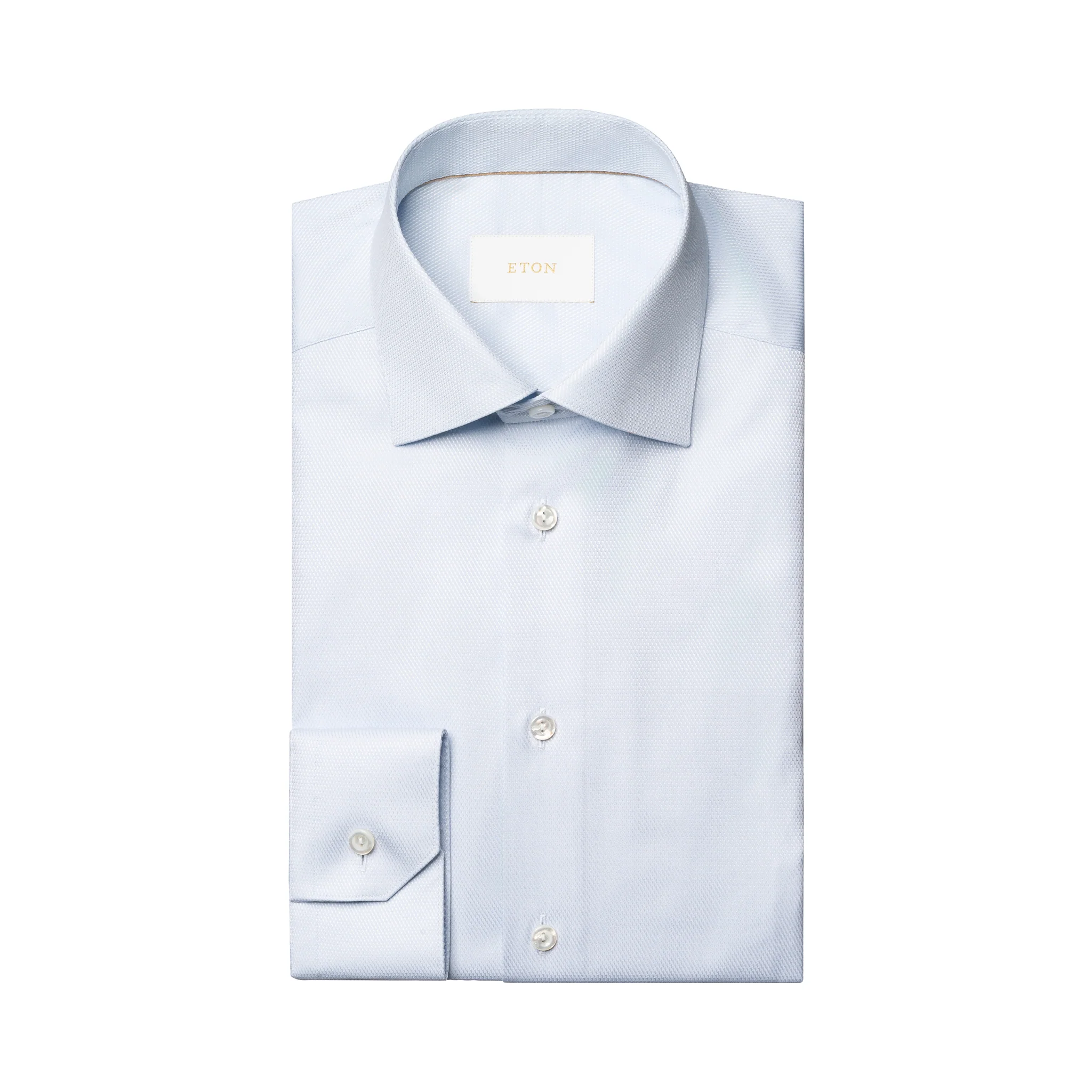Light Blue Semi-Solid Supima 120 Elevated Piqué Slim Fit Dress Shirt - ETON