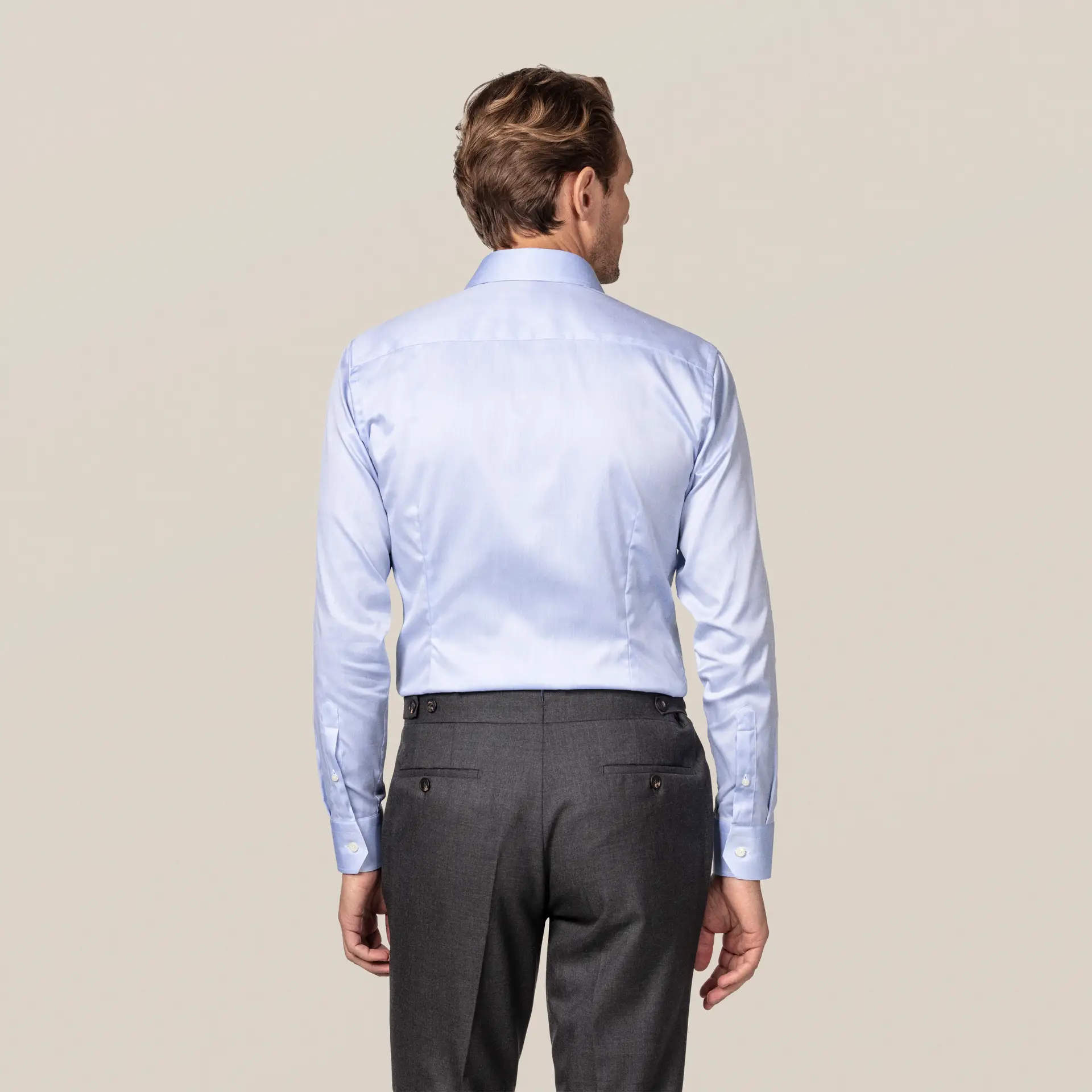 Light Blue Signature Twill Slim Fit Shirt - ETON - Image 8